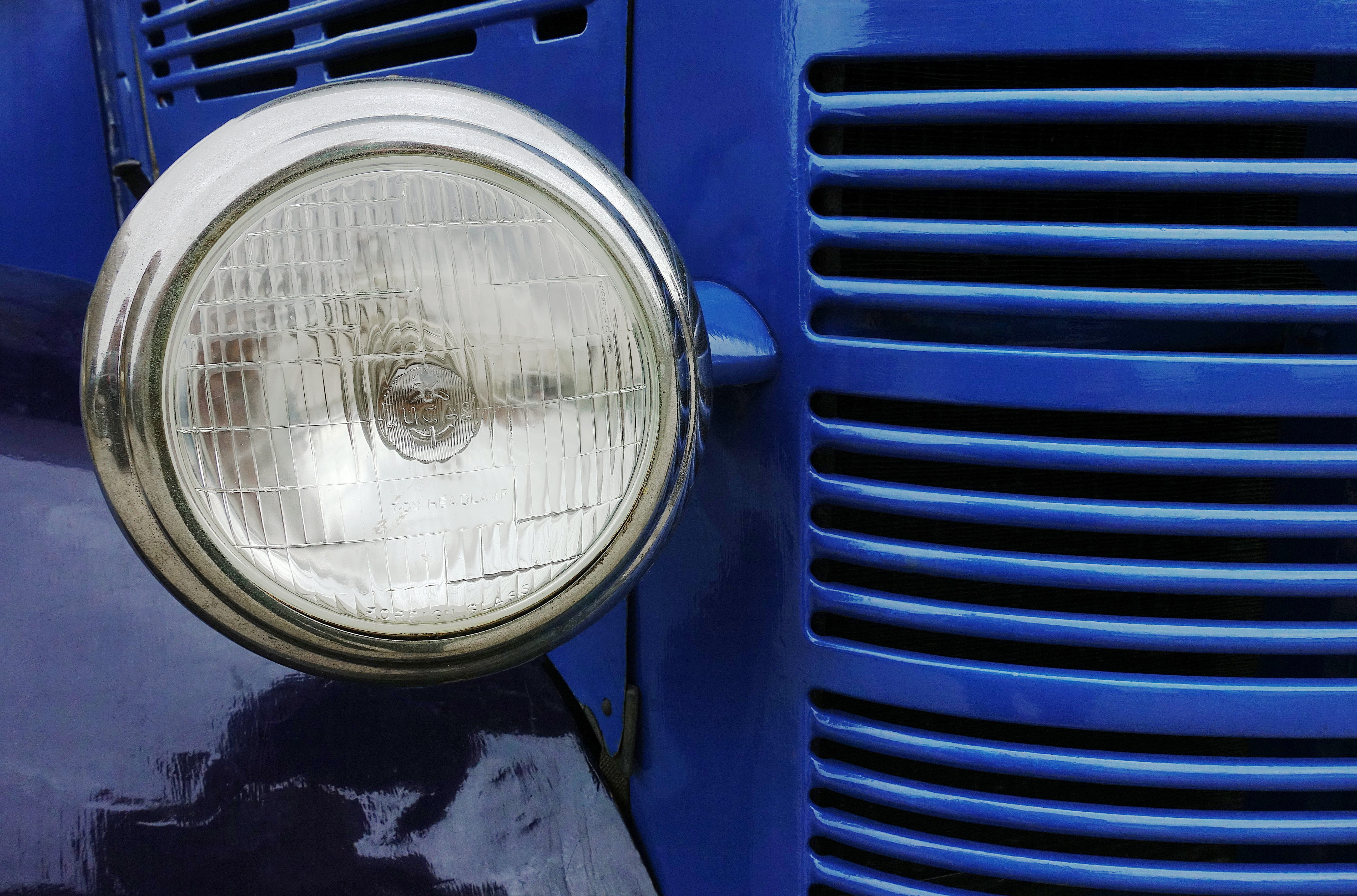 close-up, vehicle, silver colored, automobile, Truck, lamp, vintage, retro, round, architecture, Headlamp, lens, wall - building feature, circle, lucas, HD Wallpaper