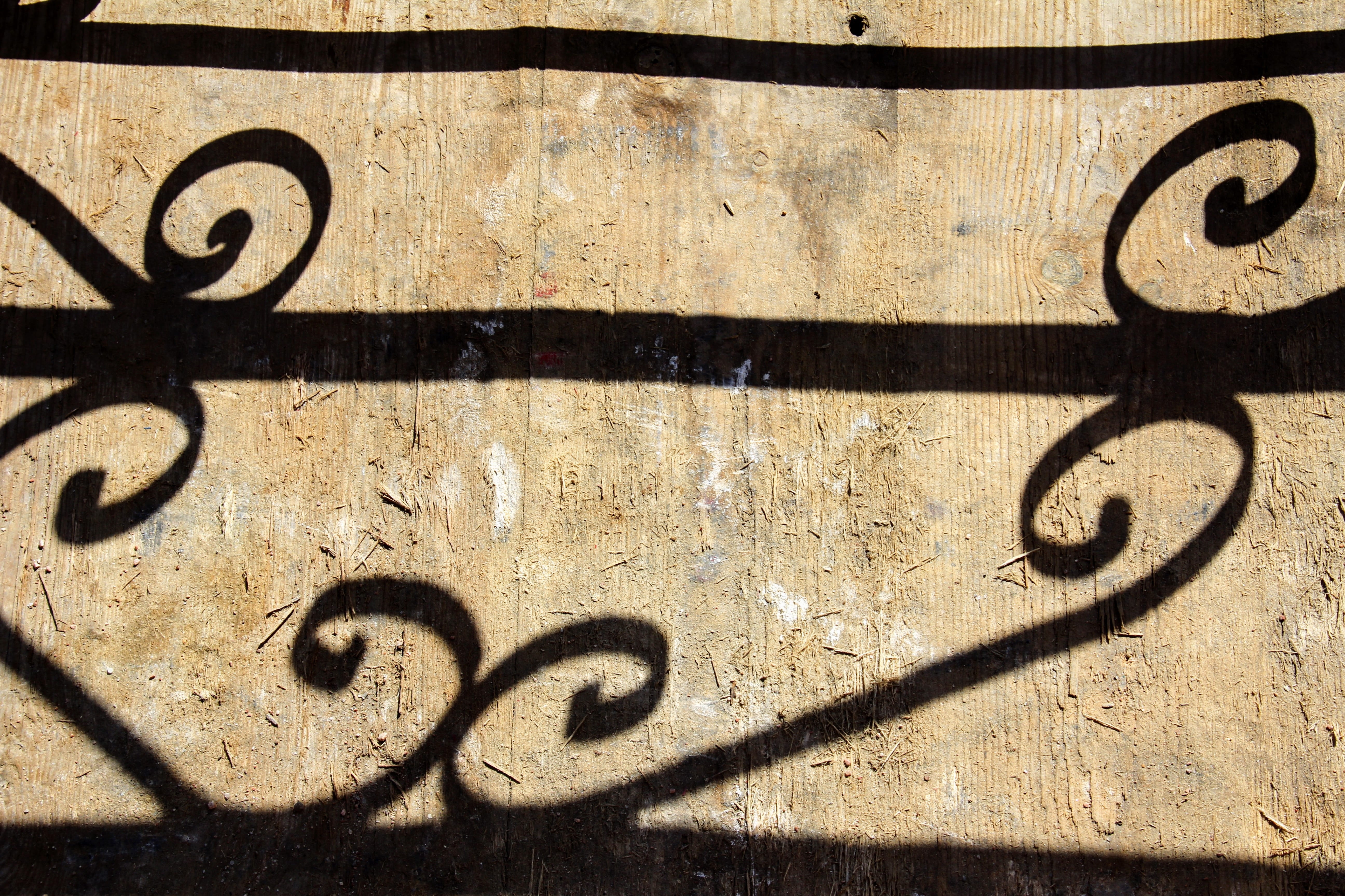 western script, wrought iron, 5K, wood - material, architecture, focus on shadow, text, background image, built structure, Sunlight, high angle view, sign, HD Wallpaper
