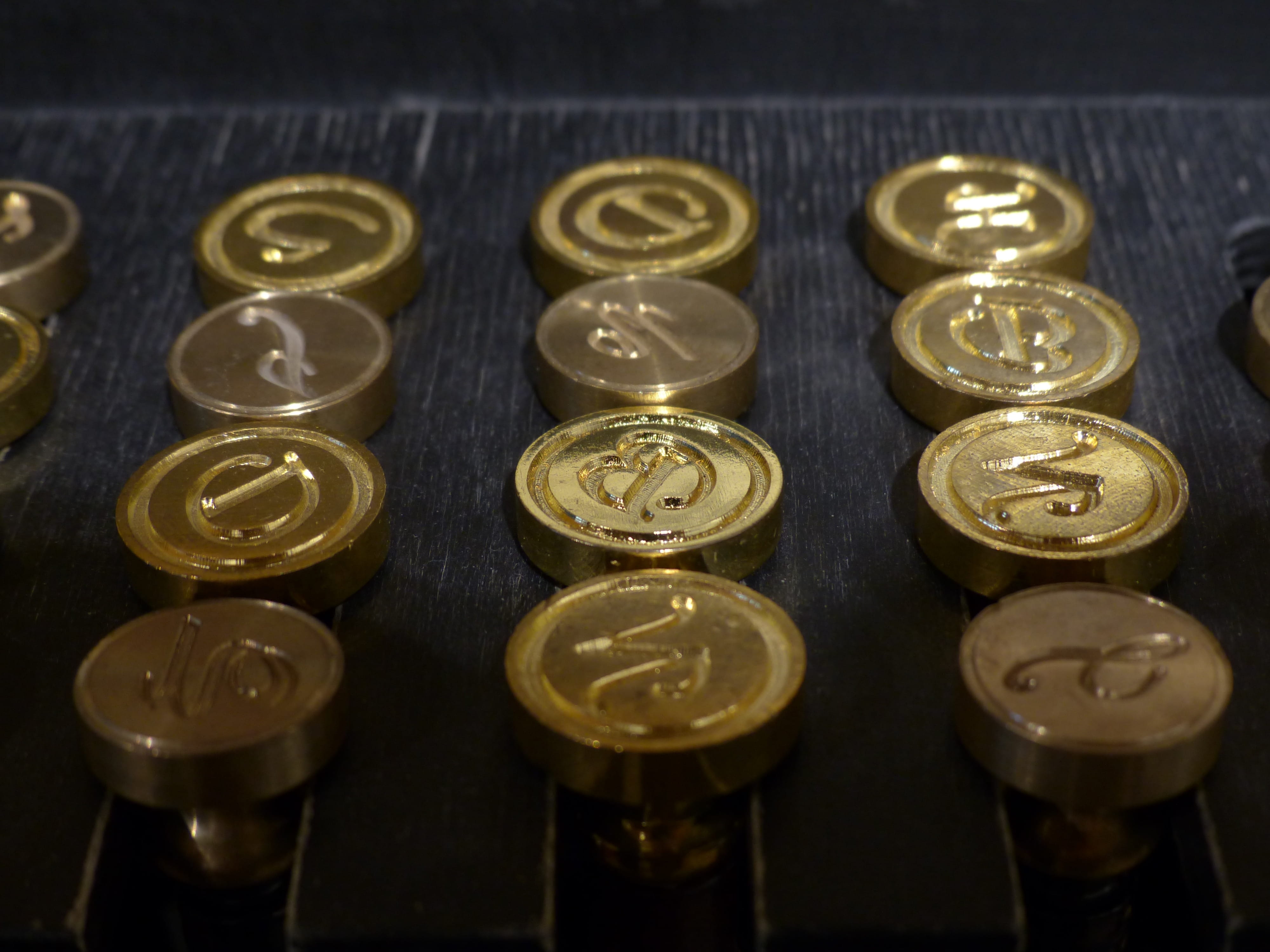 communication, Stamp Seal, stamp, circle, indoors, finance, close-up, in a row, coin, order, seal, letters, no people, high angle view, group of objects, HD Wallpaper