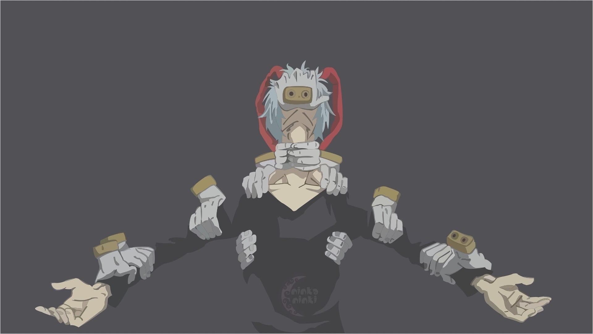 Boku no Hero Academia, Shigaraki Tomura, simple background, anime, 1080P, HD Wallpaper