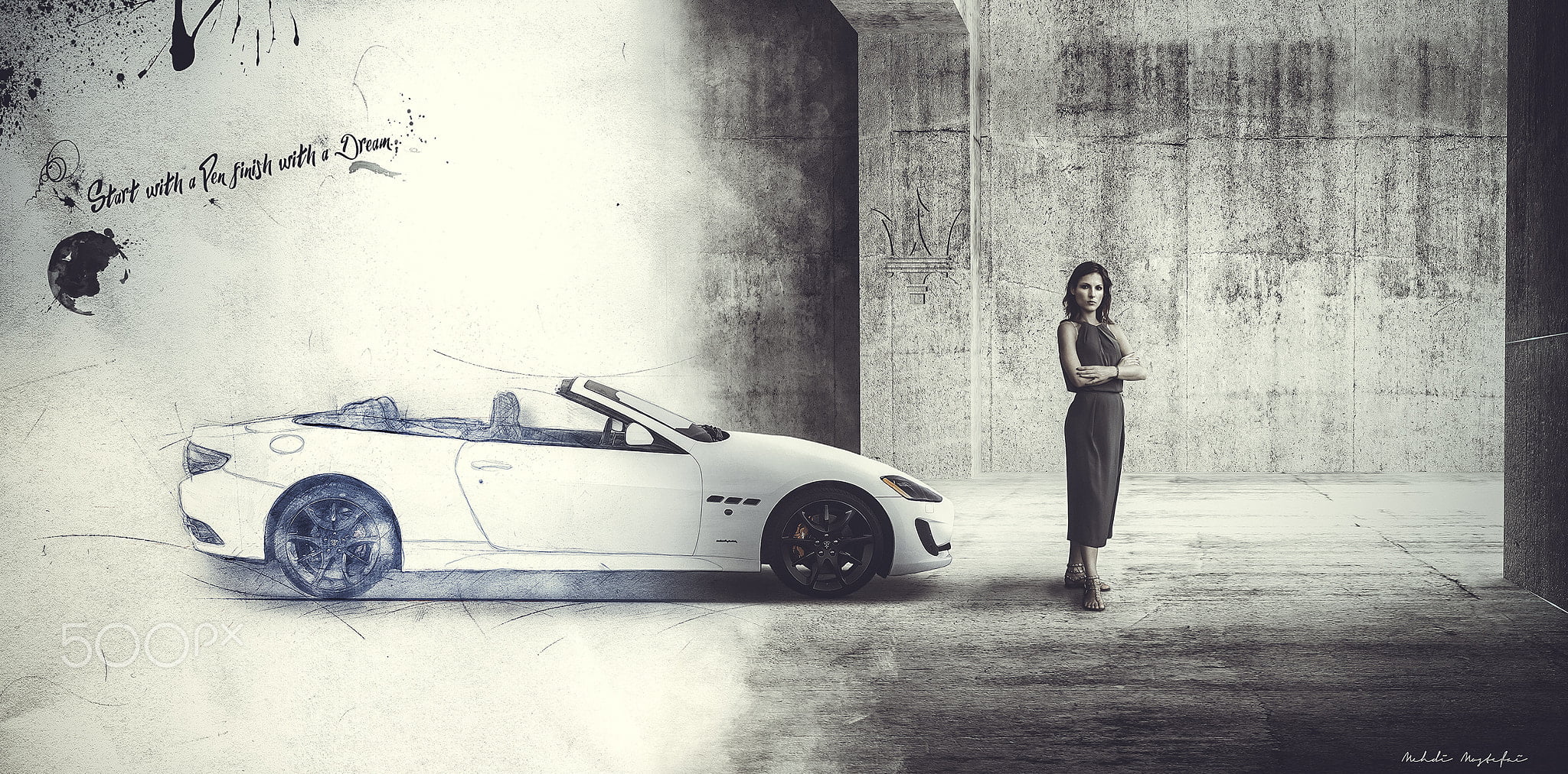 Mehdi Mostefaï, sports car, 1080P, communication, young adult, stationary, car, motor vehicle, adult, mode of transportation, transportation, one person, HD Wallpaper