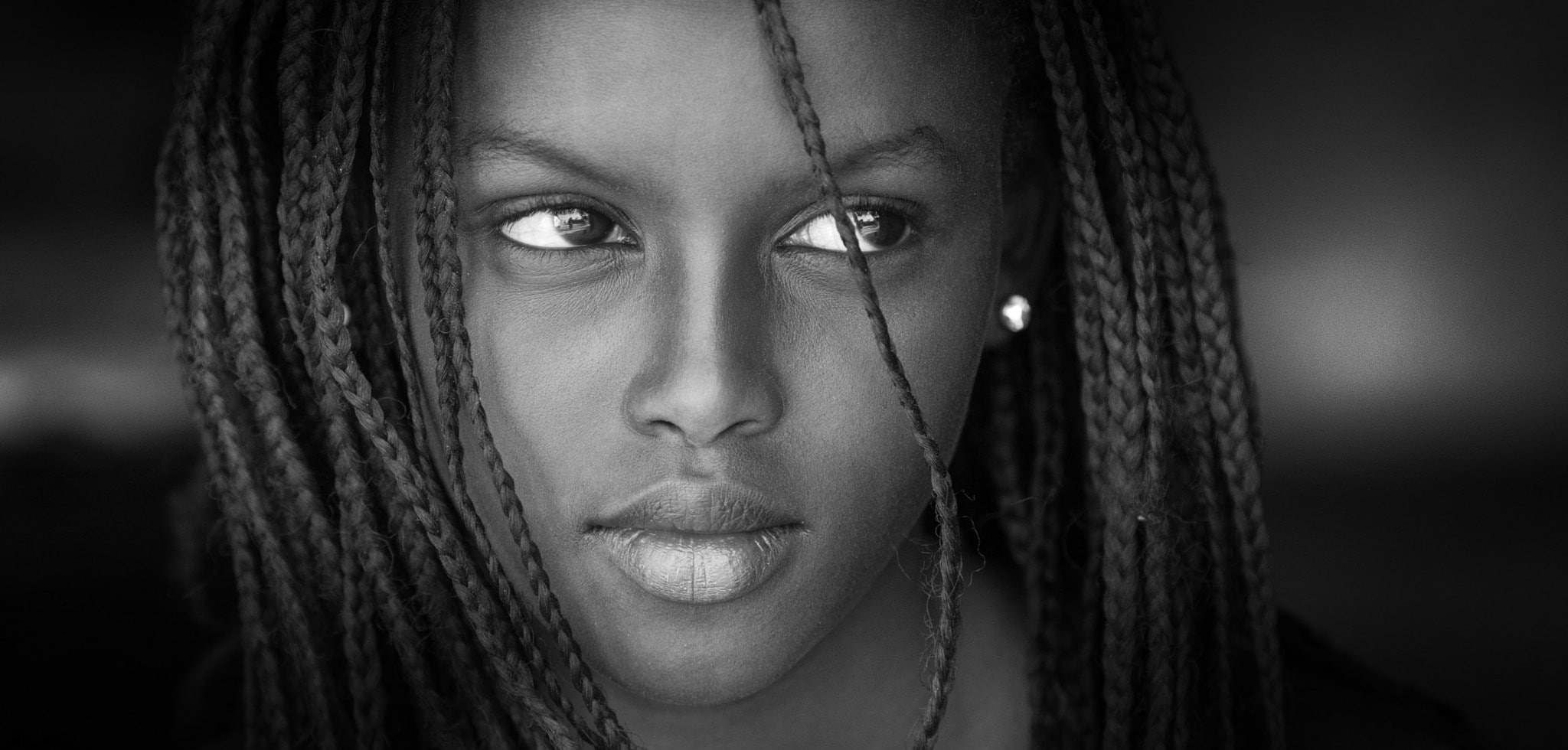 500px, face, portrait, monochrome, 1080P, women, HD Wallpaper