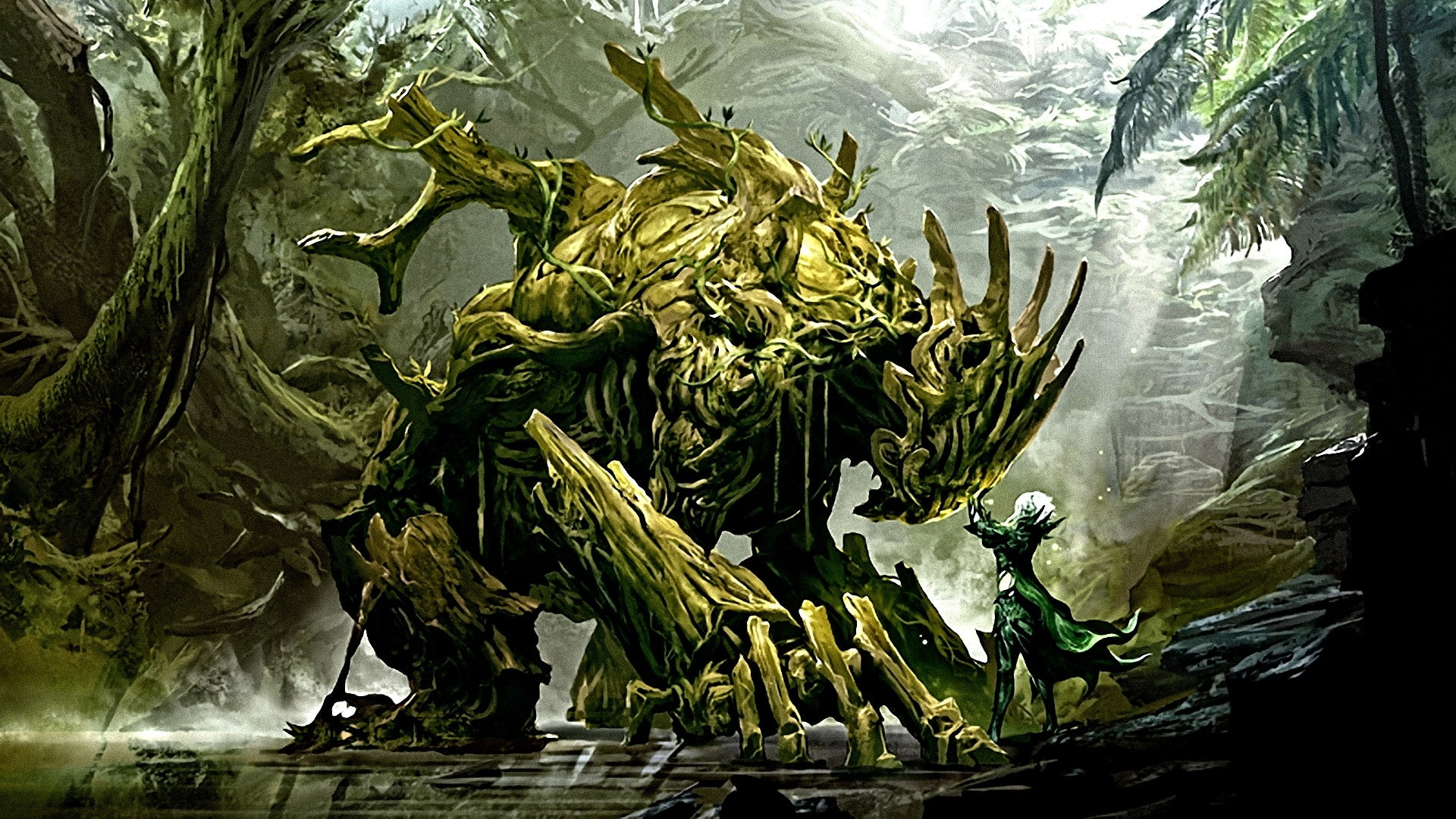 monsters, guild, swamps, games, druid, fantasy, x, video, wars, hd, artwork, art, fantasy art, 1080P, HD Wallpaper