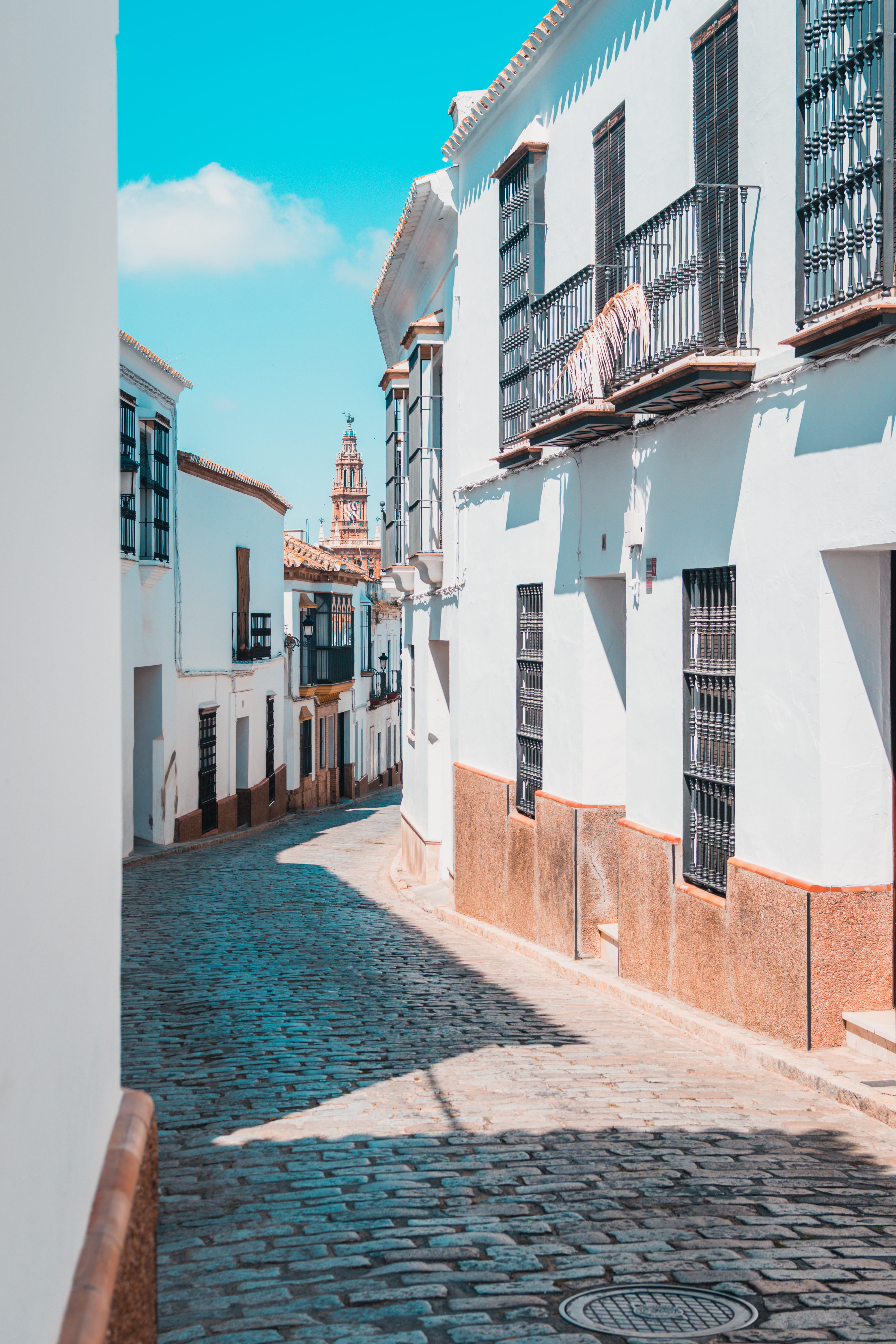 building, european, mediterranean Countries, sunlight, residential Building, architecture, shadow, urban Scene, travel Destinations, city, white, gray, Phone HD Wallpaper