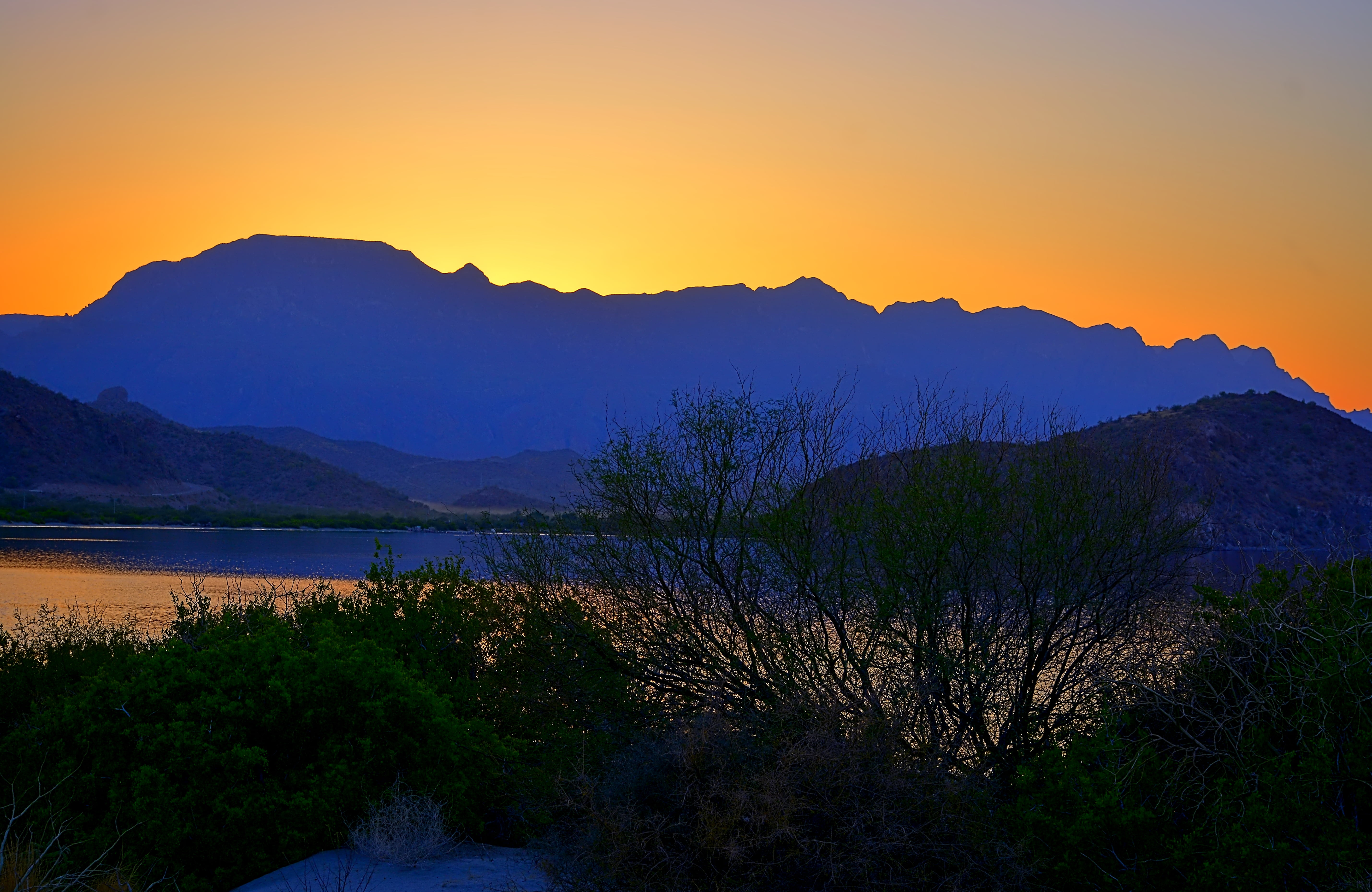 Vacation, Loreto, Easy, Mexico, golden hour, mountains, hour, Water, Sunlight, Scenic, Outdoor, scenics, VDP, Serene, Sun, Bay, Nikkor, lake, Loreto  Mexico, HD Wallpaper
