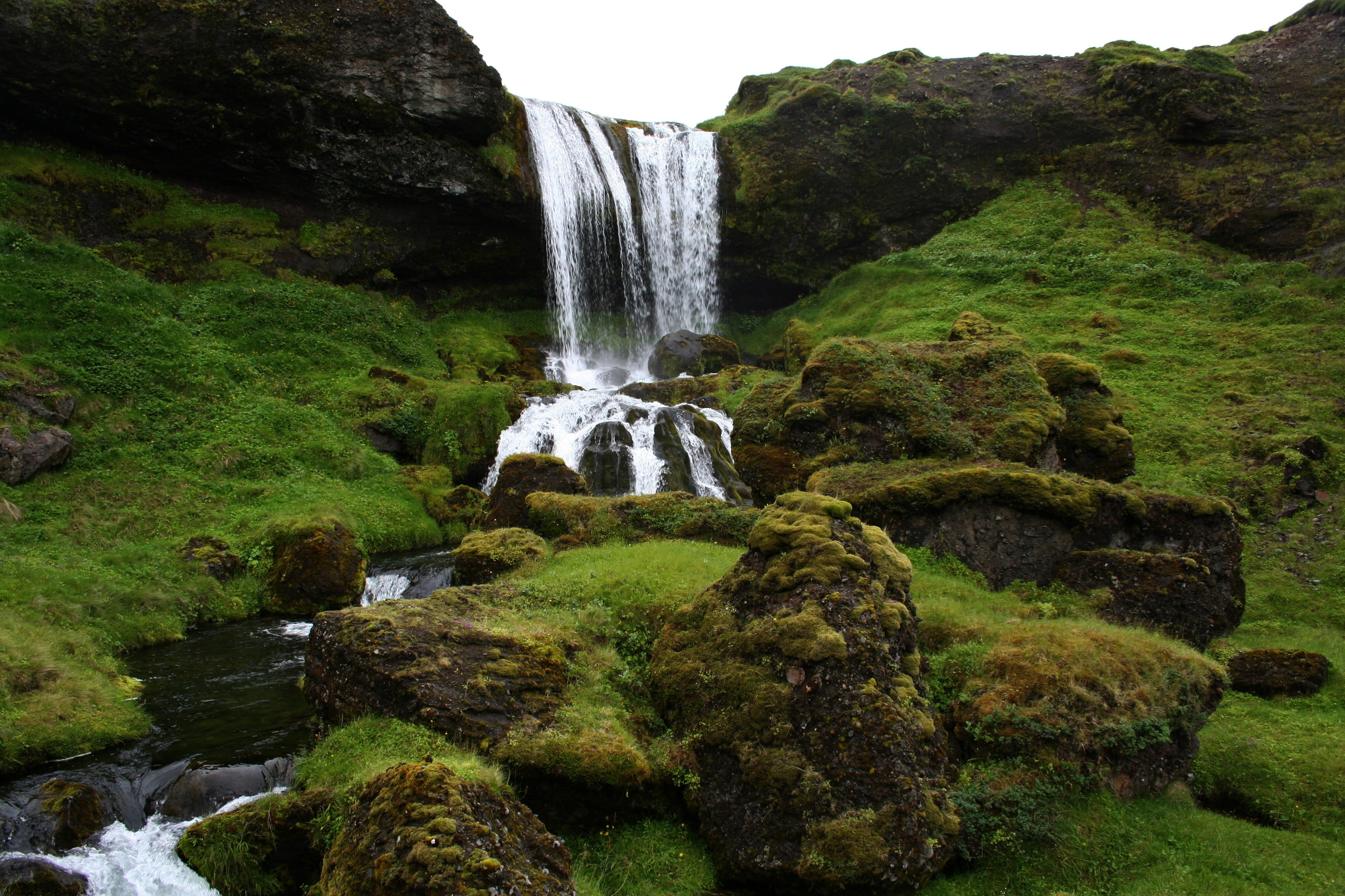 waterfall, Iceland, nature, 2K, HD Wallpaper