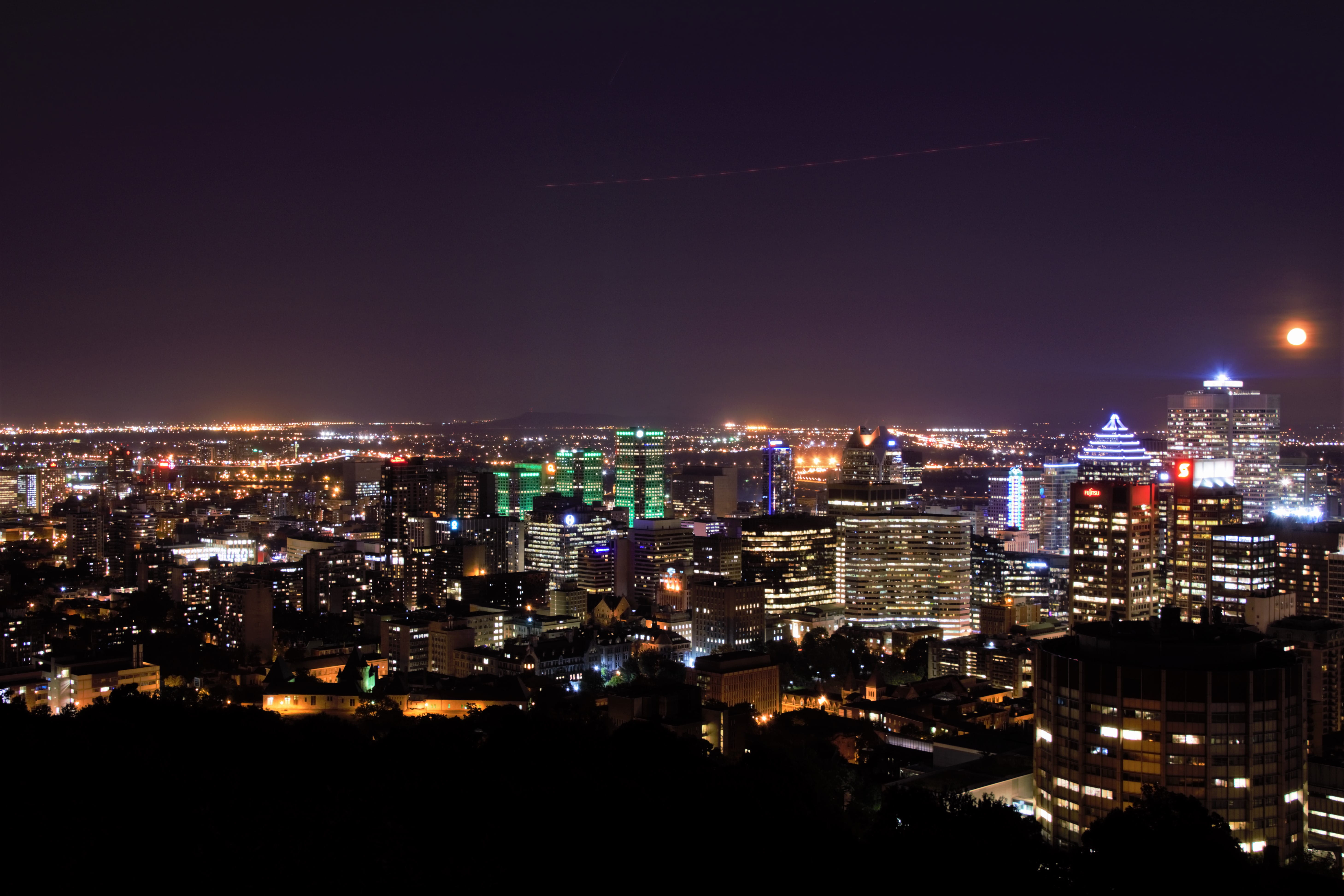 cityscape, montréal, le, building exterior, sky, city life, light, downtown, building, montreal, le plateau-mont-royal, long exposure, ville, architecture, HD Wallpaper