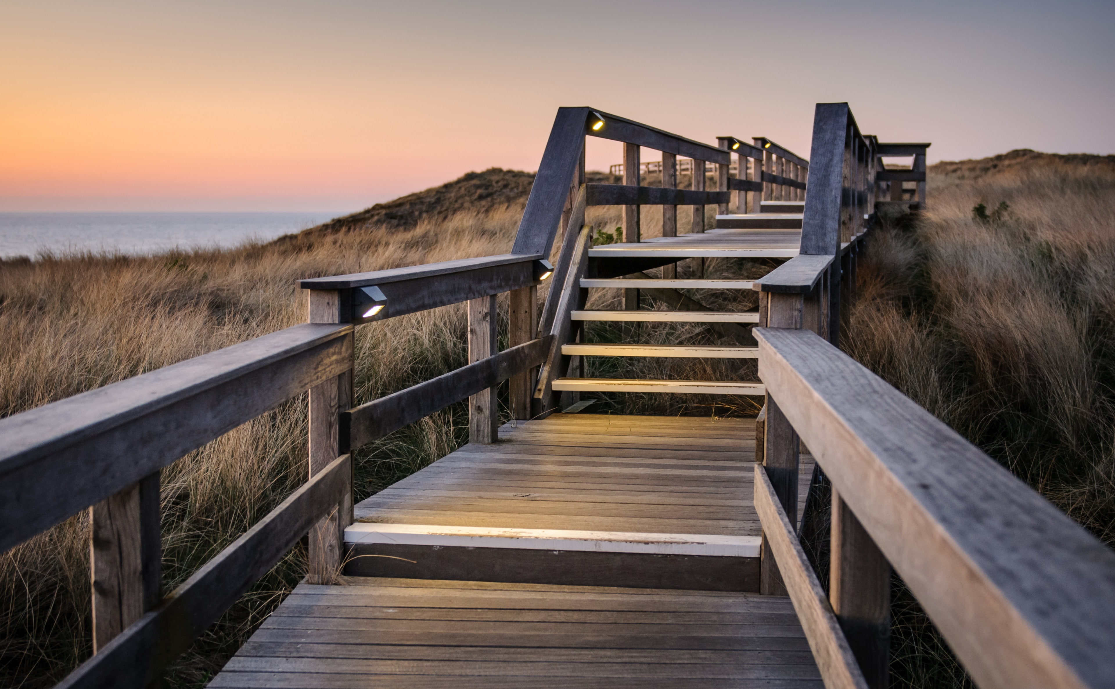 no people, built structure, strandhafer, brown, sunset, bridge, outdoors, wenningstedt, Dune, environmental conservation, fruhling, scenics - nature, westerland, HD Wallpaper