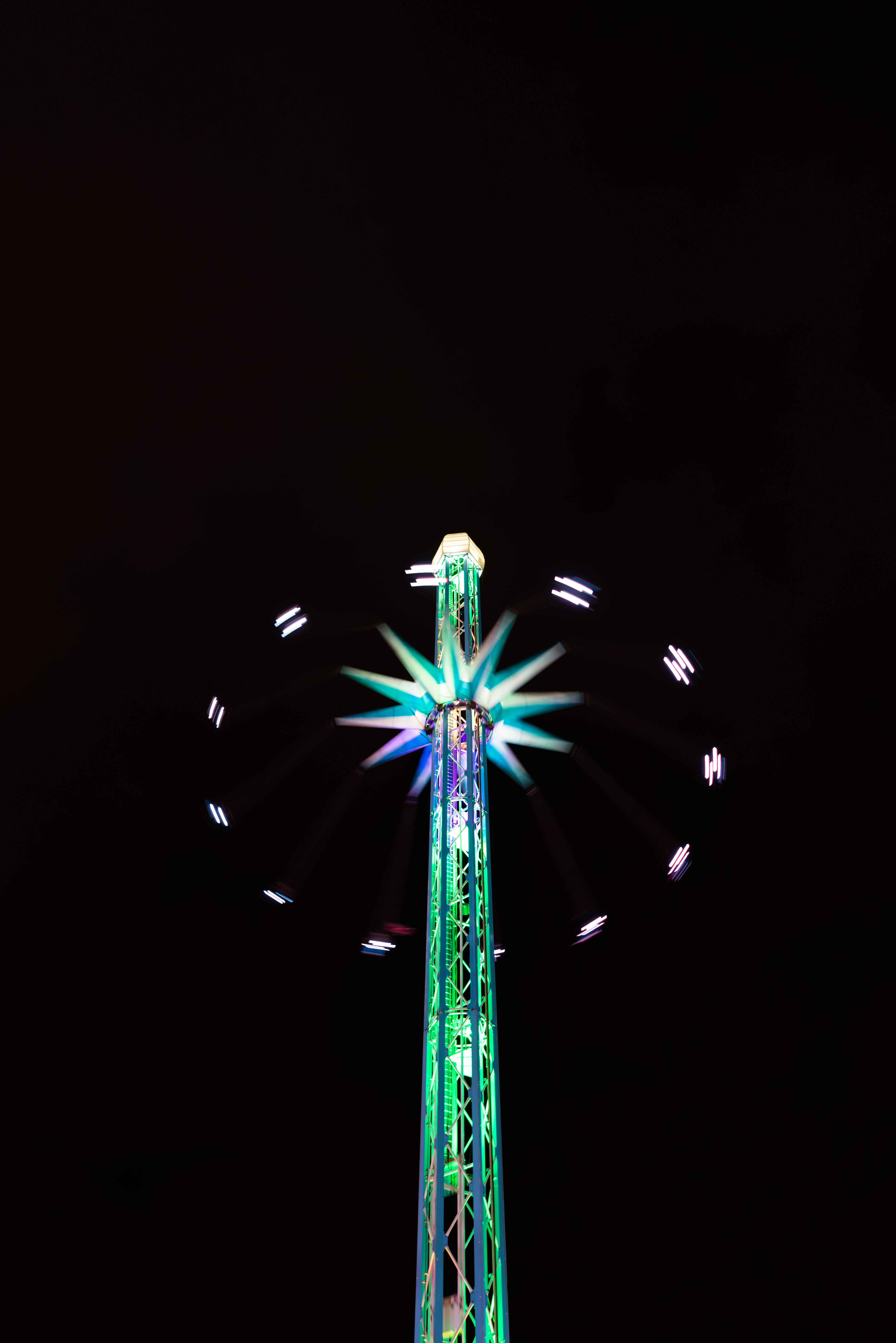 ferris wheel, outdoors, black background, multi colored, night photography, royal parks, amusement park ride, winter wonderland, enjoyment, no people, friend, Phone HD Wallpaper