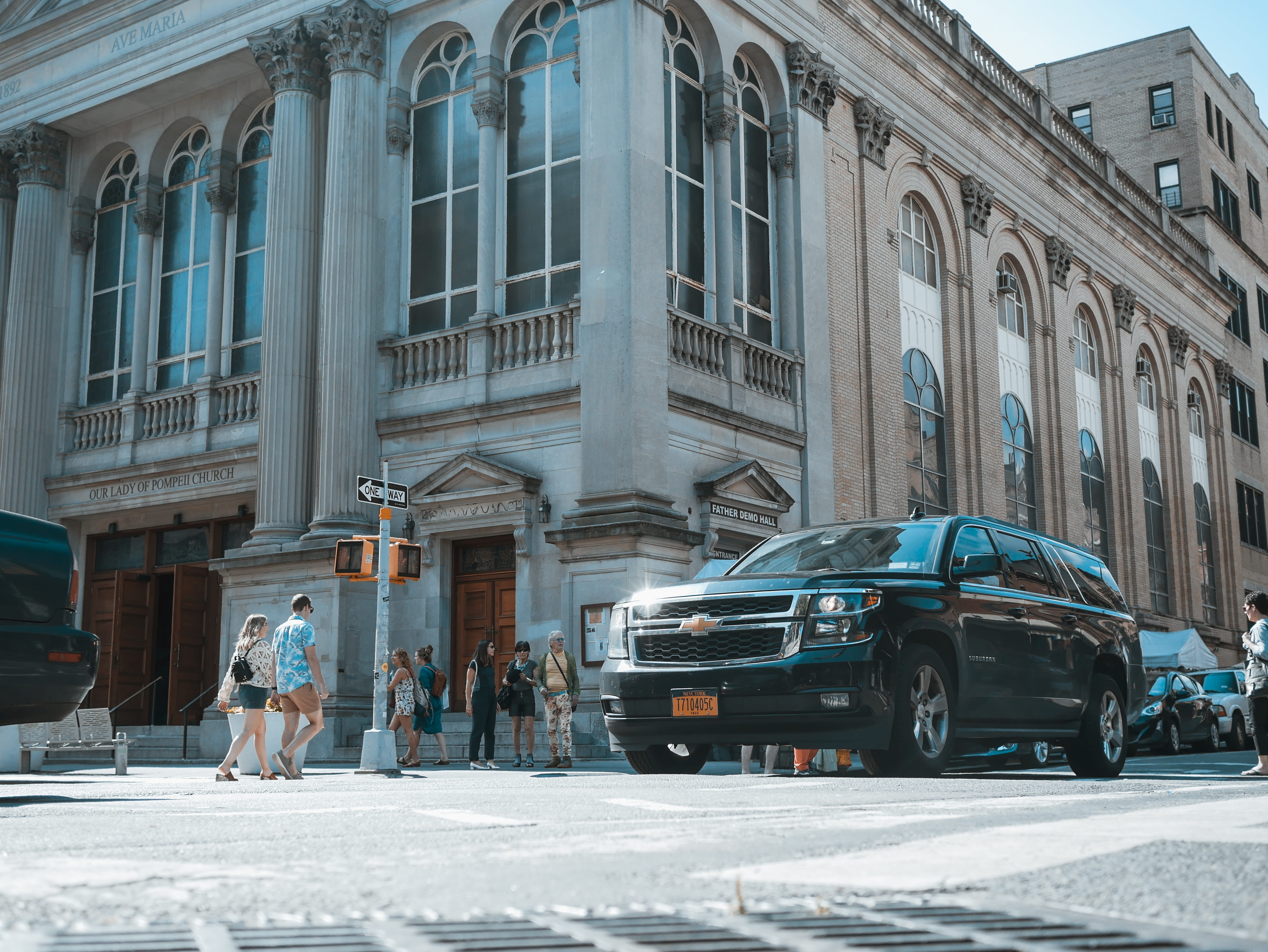 adult, built structure, lifestyles, architecture, greenwich village, teal, mode of transportation, full length, new, village, chevy, 4K, building exterior, HD Wallpaper