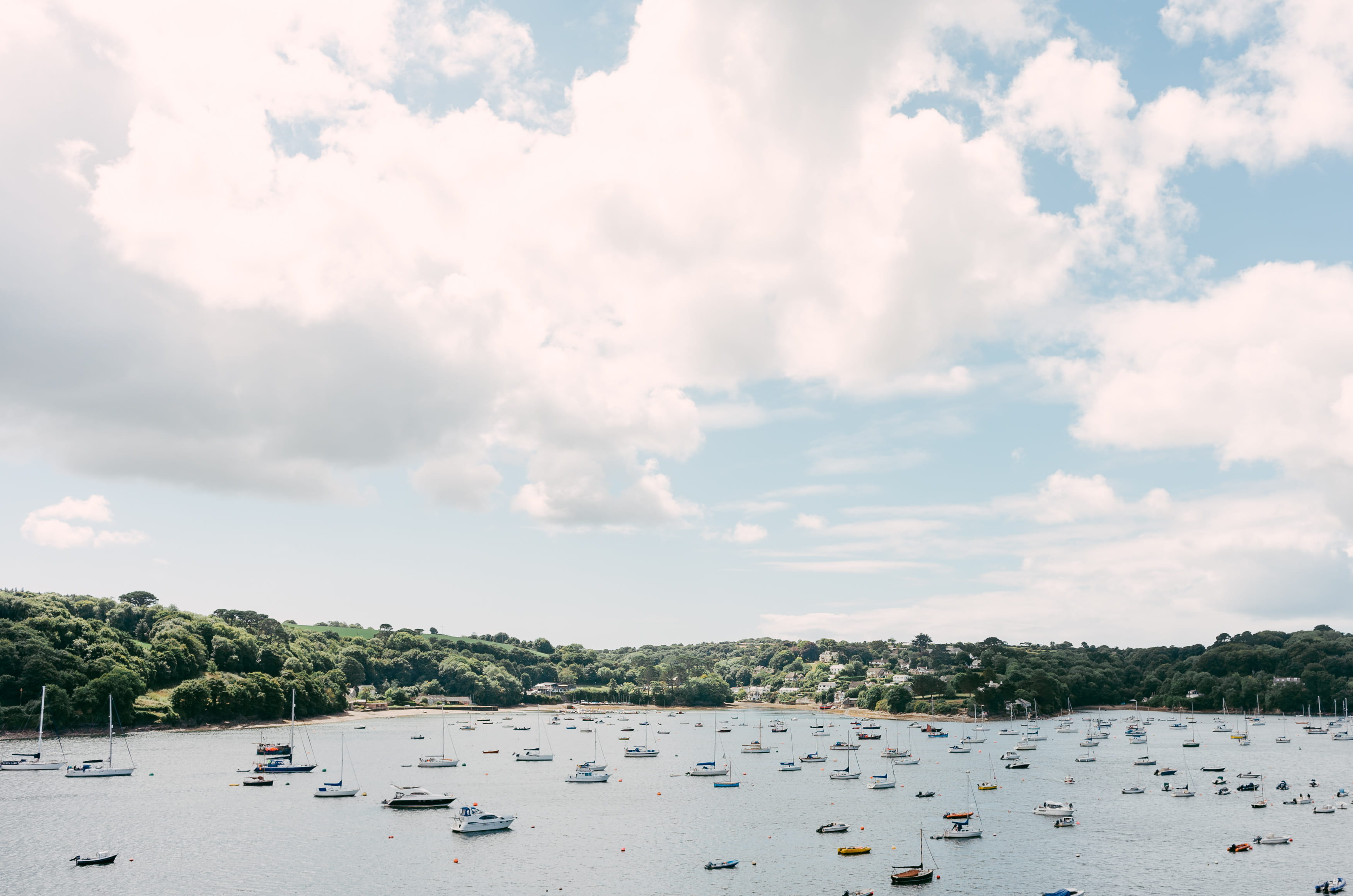 clouds, outdoors, travel, europe, cornish, idyllic, picturesque, ocean, seascape, transportation, uk, helford river, rural, coastline, coastal, view, beautiful, HD Wallpaper