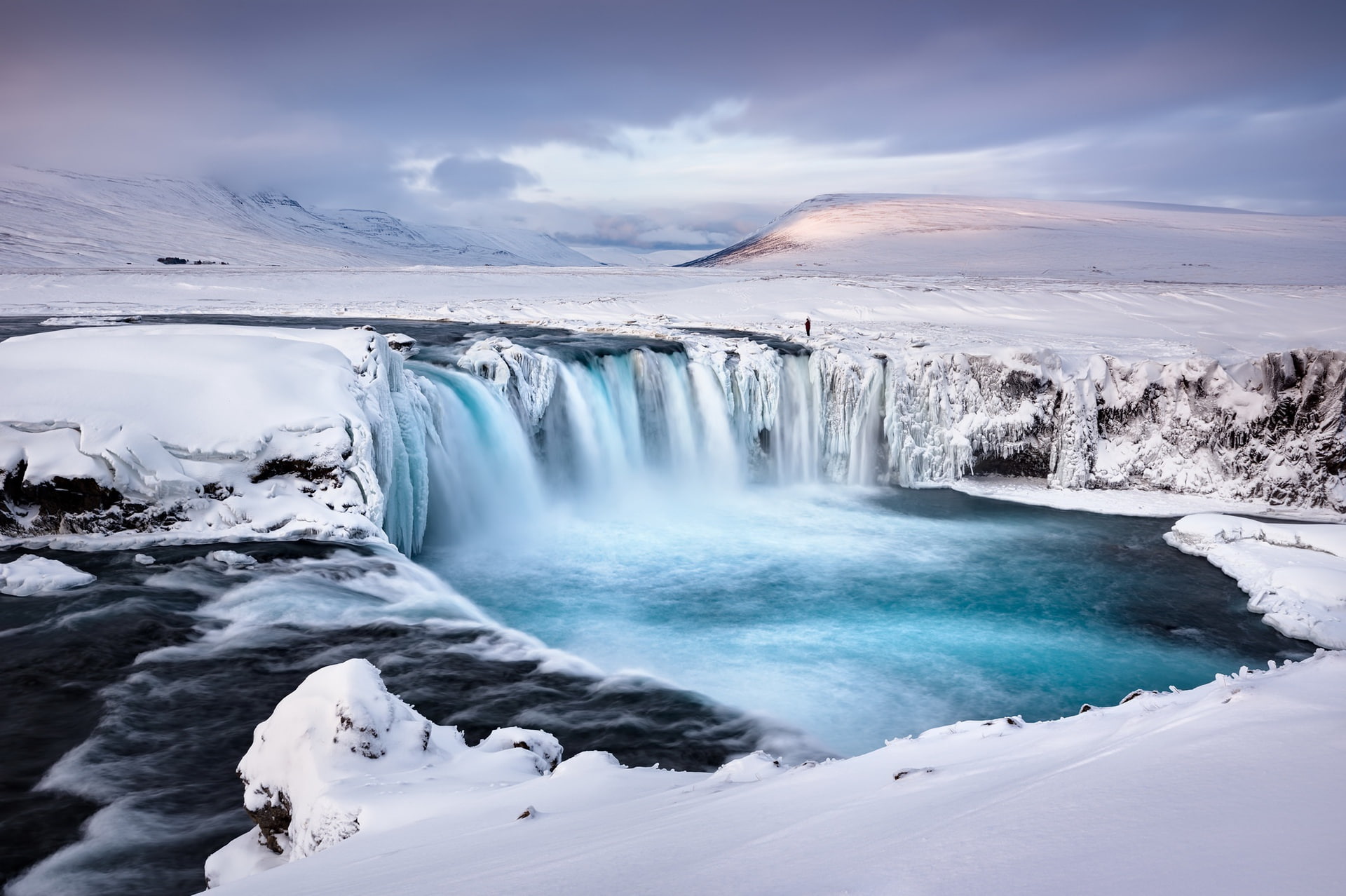 1080P, snow, nature, Iceland, waterfall, HD Wallpaper