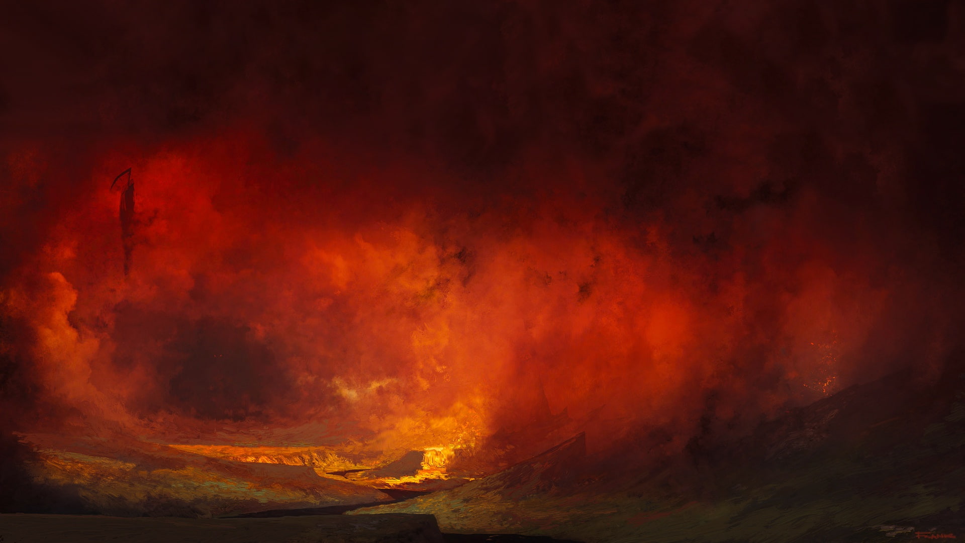 dark fantasy, fantasy art, Grim Reaper, artwork, 1080P, HD Wallpaper
