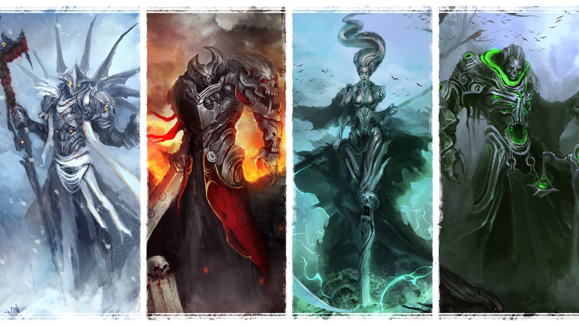 fantasy Art, 1080P, artwork, Four Horsemen Of The Apocalypse, HD Wallpaper