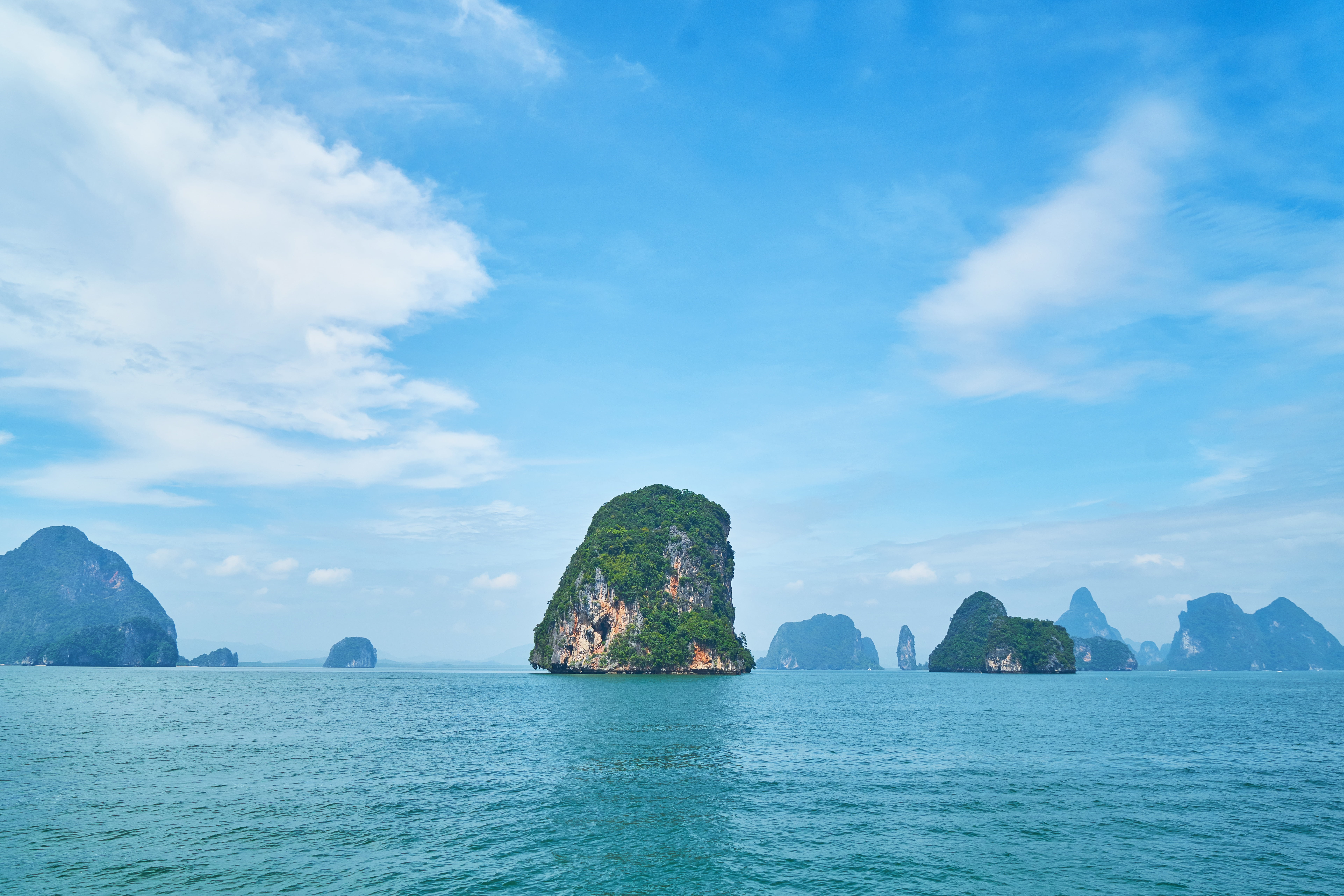 idyllic, rock - object, day, travel destinations, see, travel, tranquil scene, summer, outdoors, ocean, 8K, thailand, no people, scenics - nature, famous place, HD Wallpaper
