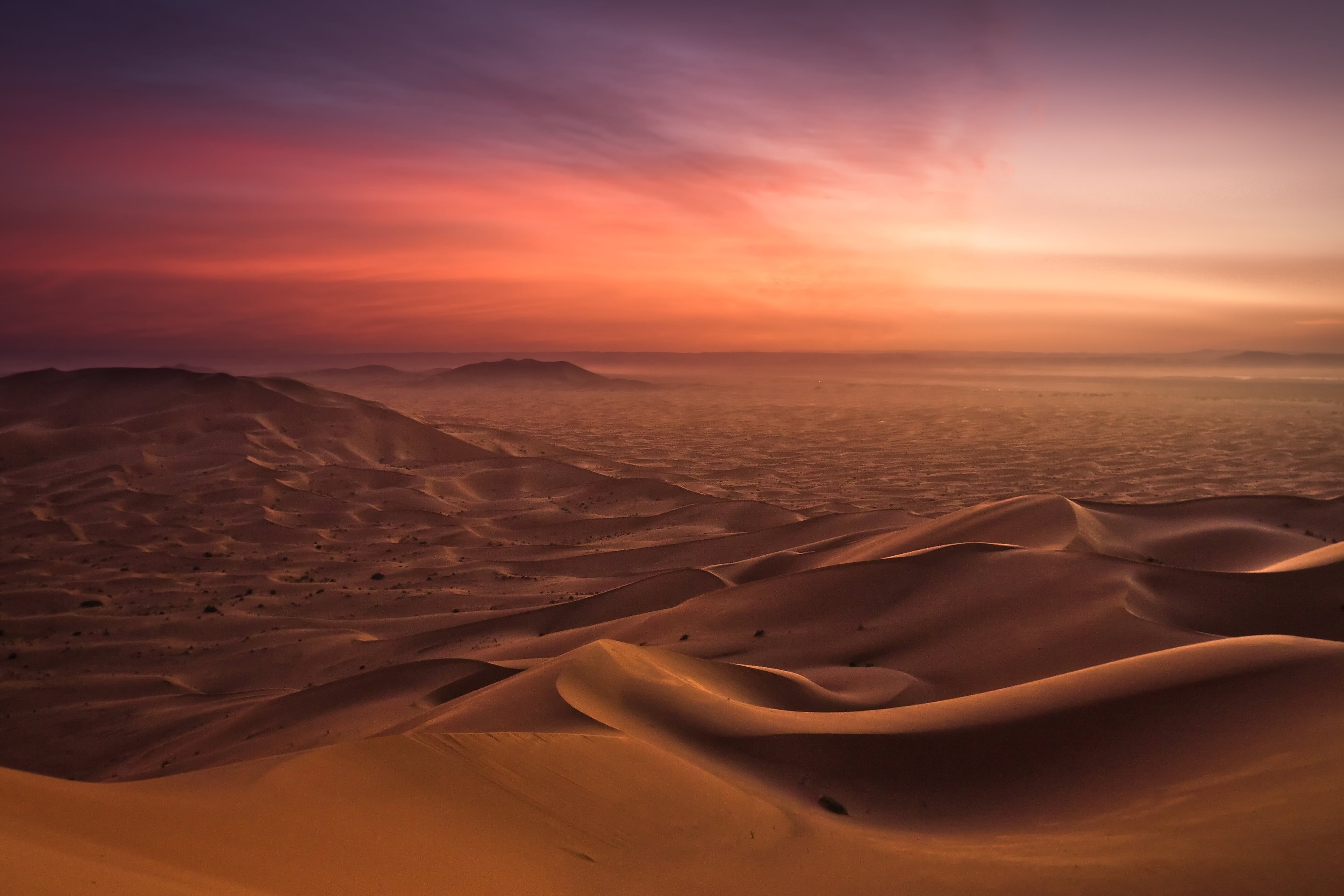 nature, extreme Terrain, beauty In Nature, backgrounds, erg Chebbi Dunes, morocco, scenics, dry, lines, environment, evening, orange, scenics - nature, HD Wallpaper