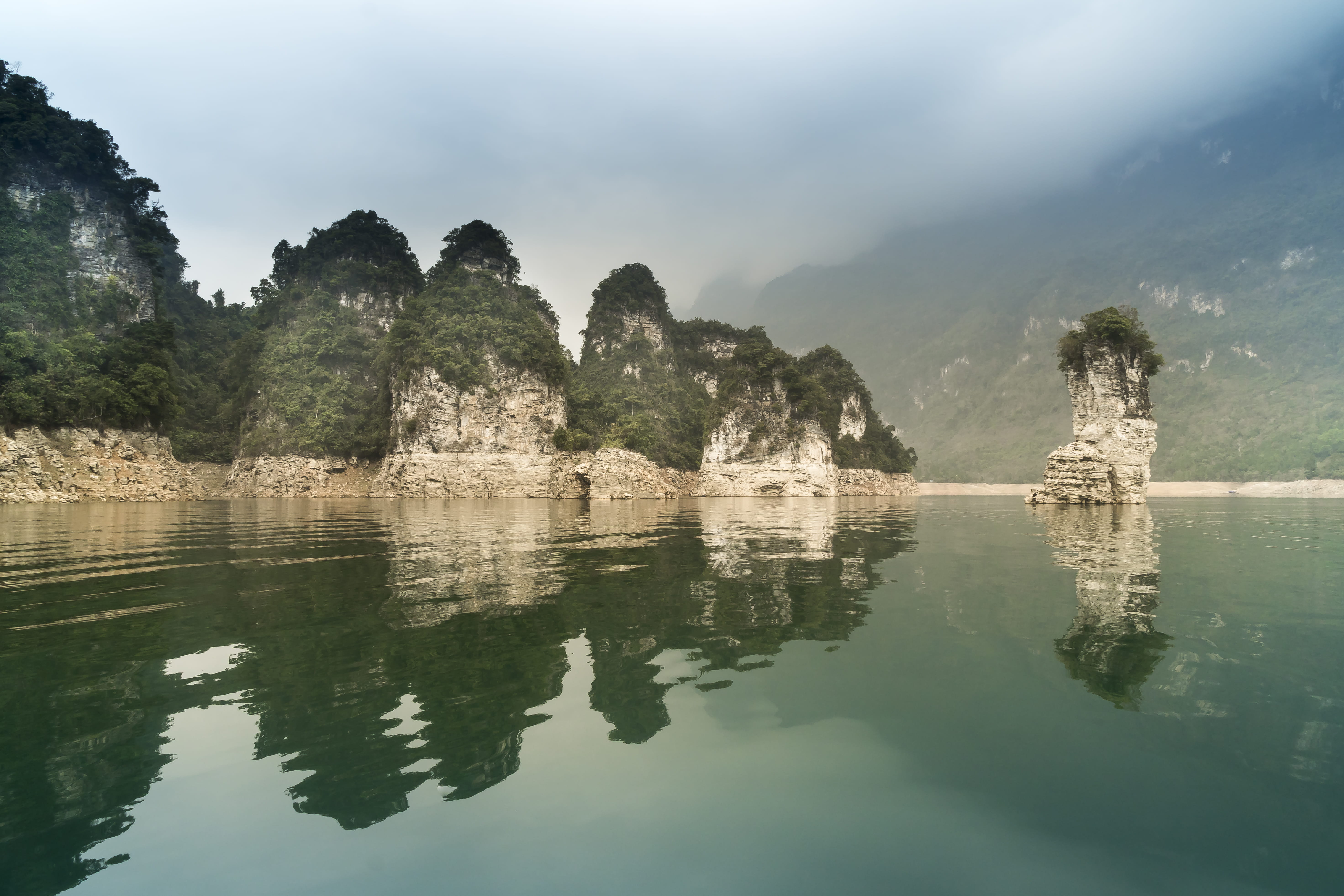 daytime, scenic, reflection, scenery, plant, landscape, outdoors, body, tranquil scene, trees, cliffs, water, river, formation, rocks, tree, tourism, non-urban scene, HD Wallpaper