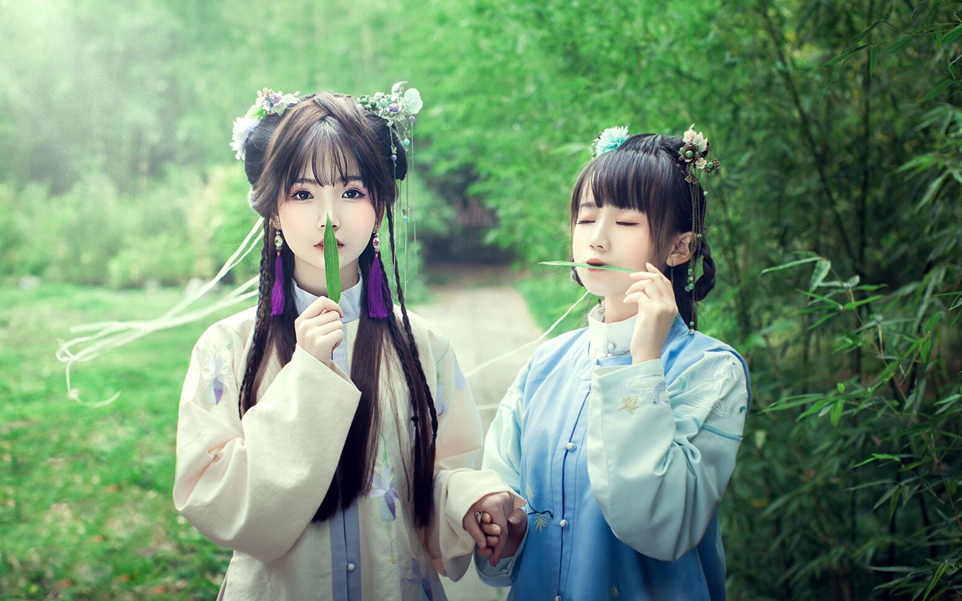 Asian, Chinese dress, hanfu, 1080P, HD Wallpaper