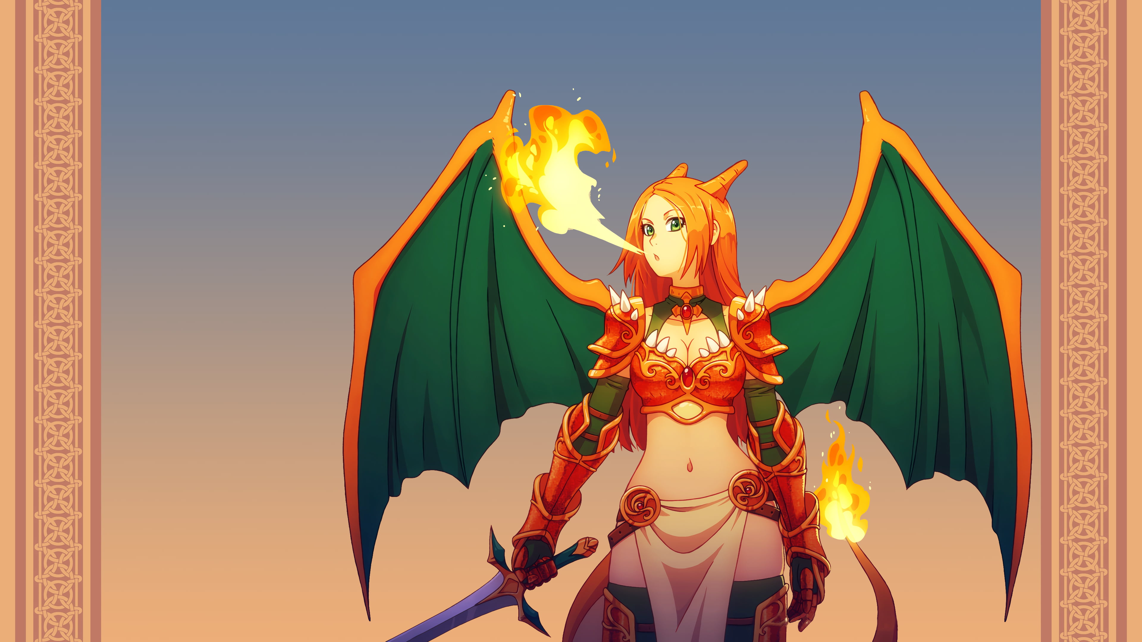 computer Graphic, nature, art, cultures, art and craft, Pokémon, 4K, statue, Charizard, blue, vector, female, representation, character, fantasy, HD Wallpaper