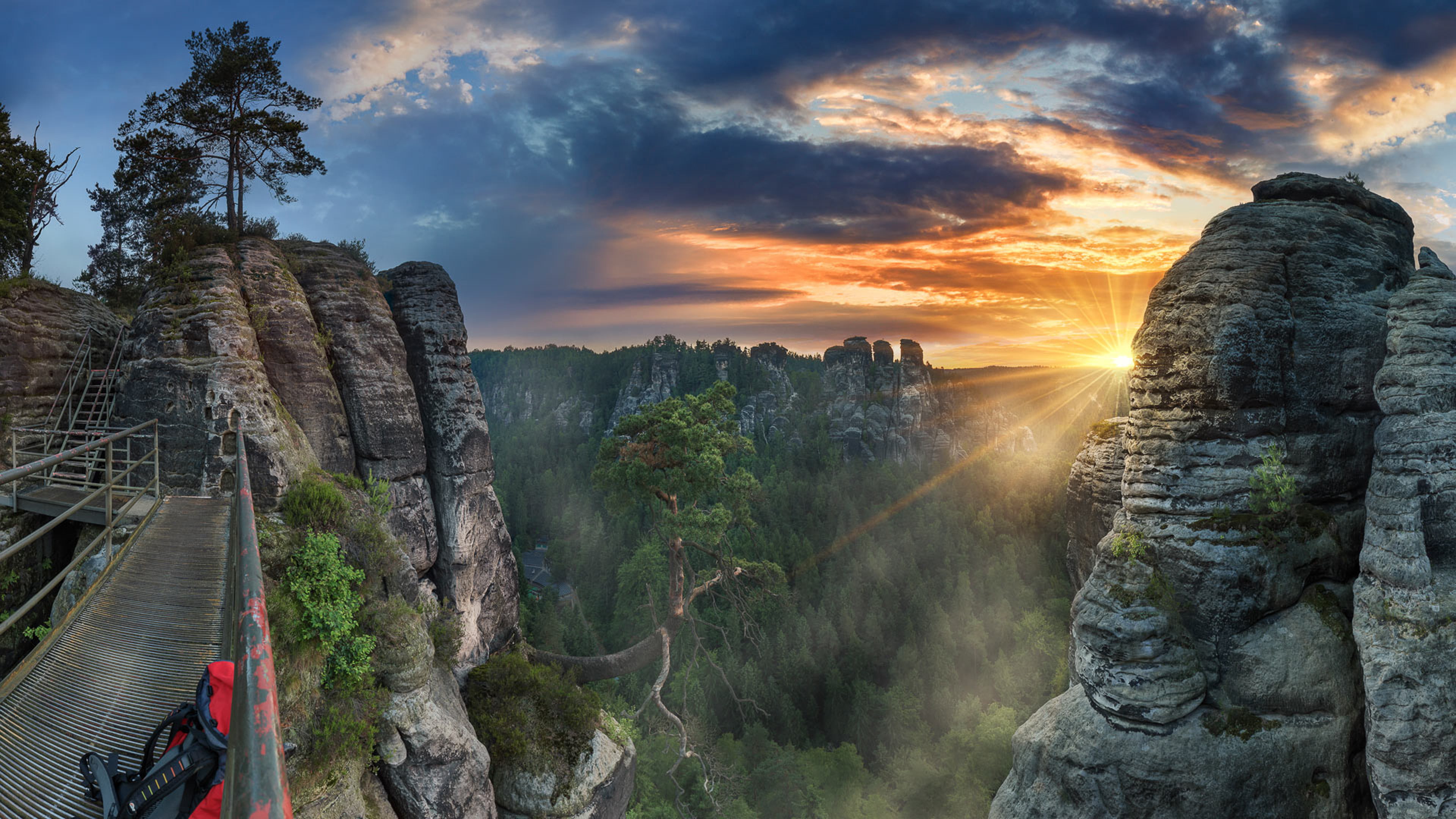 elbe, republic, iphone, computers, mountains, czech, android, high, sandstone, 4K, sunset, highland, resolution, HD Wallpaper