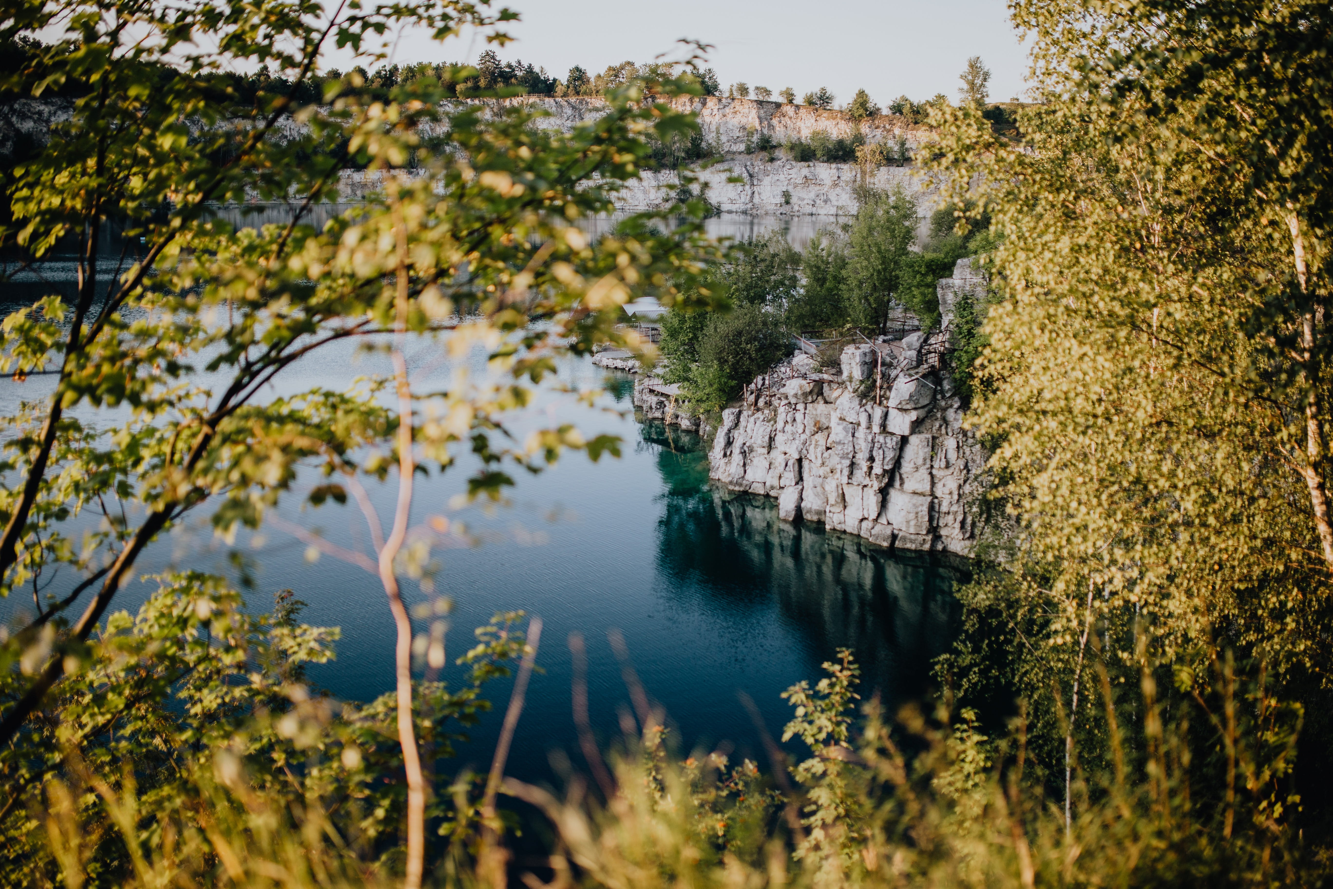 waterscape, quarry, Europe, rocks, reservoir, plant, tranquil scene, land, flowing water, scenics - nature, change, cliff, cracow, water, reflection, 5K, HD Wallpaper