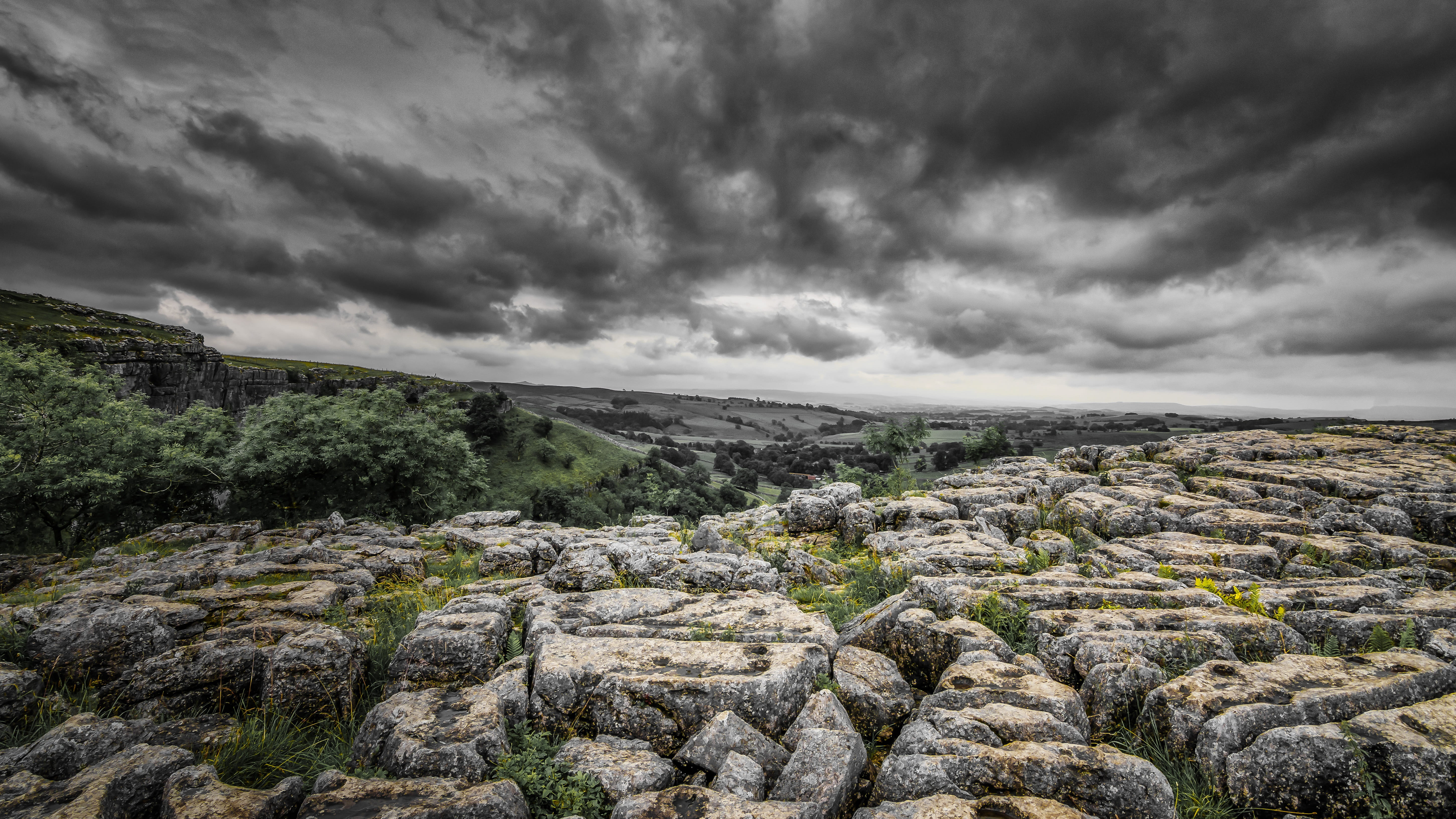 no people, clouds, tourism, scenics - nature, malham cove, yorkshire, outdoors, cloud - sky, environment, beauty in nature, tranquility, limestone, day, HD Wallpaper