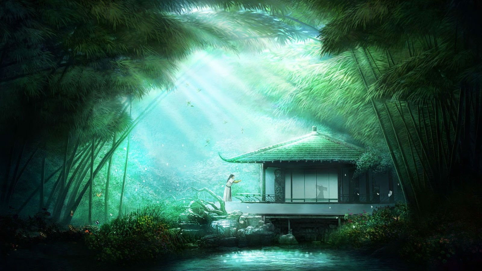 building exterior, no people, mmo, green color, building, hero, warrior, 720P, tree, nature, samurai, day, built structure, Fighting, action, kung, online, HD Wallpaper