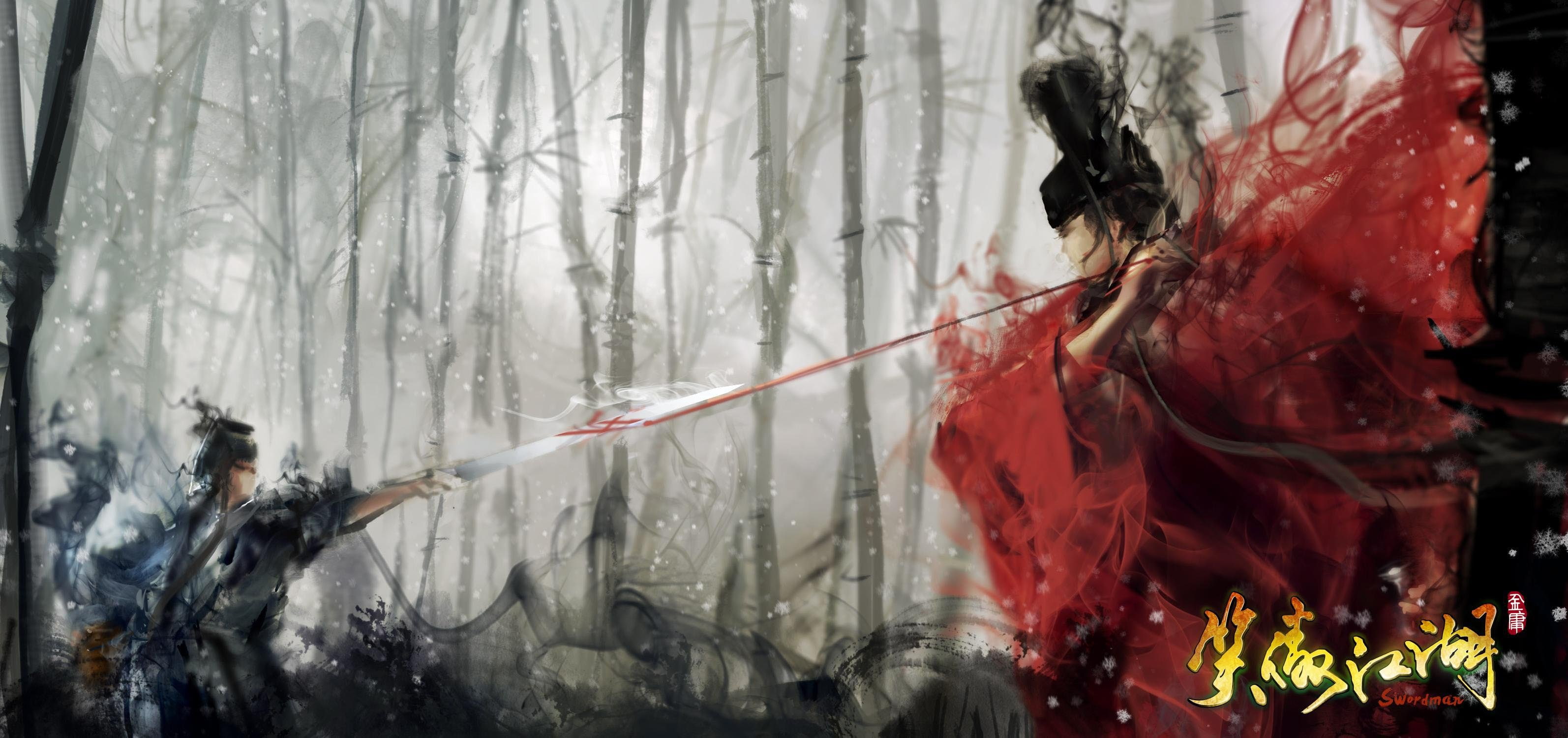 martial, Asian, hero, online, Heroes, action, 2K, WuXia, kung, samurai, 3188x1500 px, mmo, rpg, Fighting, fantasy, poster, warrior, swordsman, HD Wallpaper