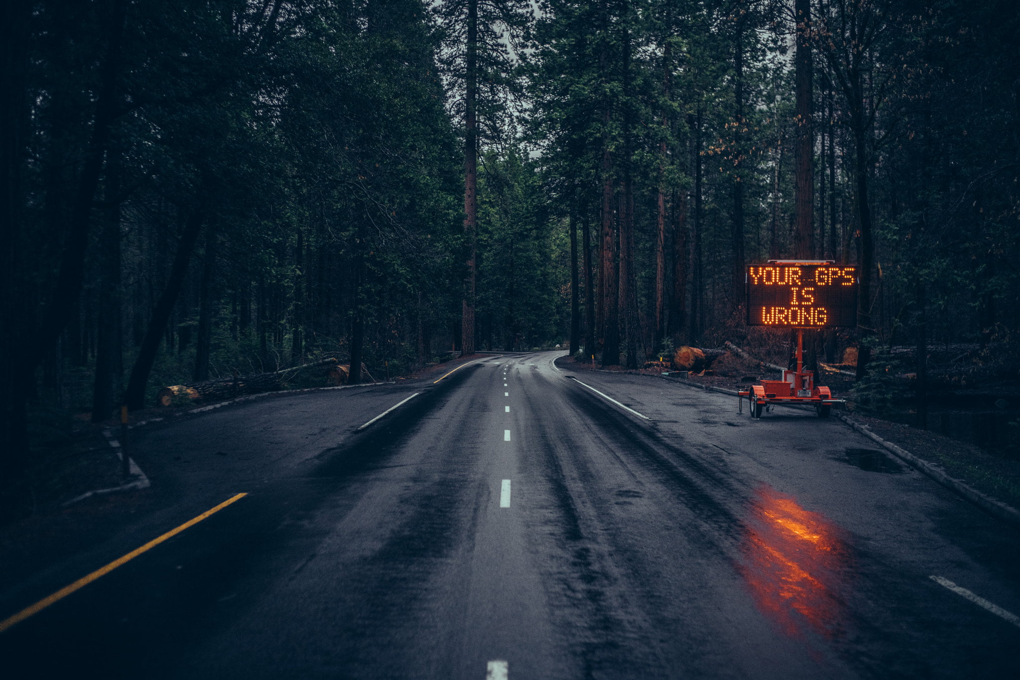 Sebastiaan de With, street, sign, marking, the way forward, trees, direction, land vehicle, green, outdoors, symbol, plant, nature, 500px, transportation, HD Wallpaper