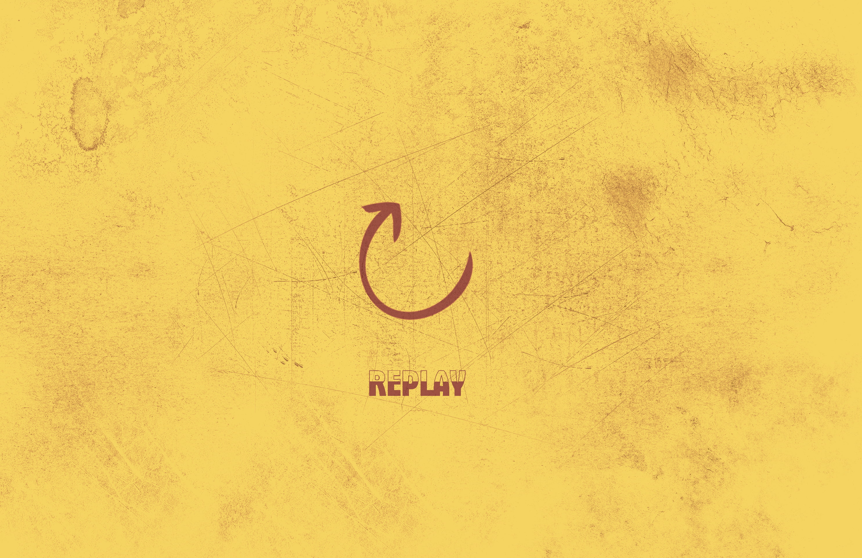 repeat, orange, 2K, arrow, minimalism, replay, HD Wallpaper