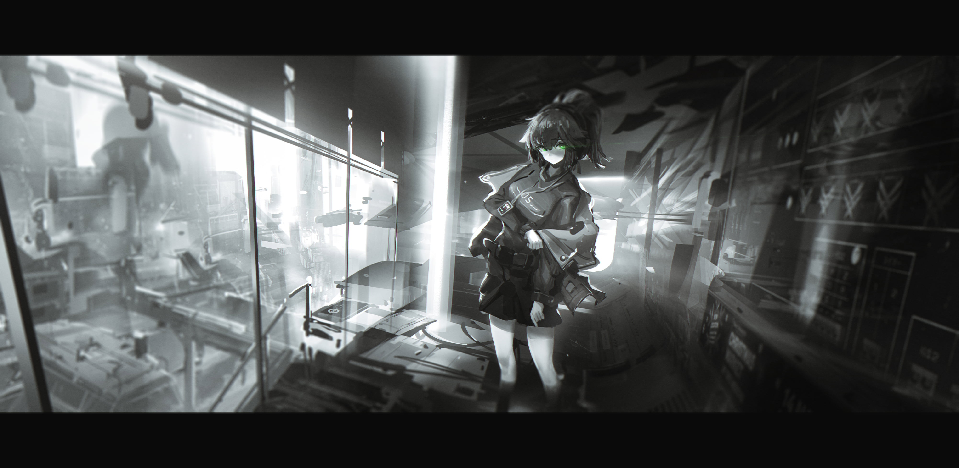 machine, science fiction, Jessica(Arknights), city, 4K, Arknights, HD Wallpaper