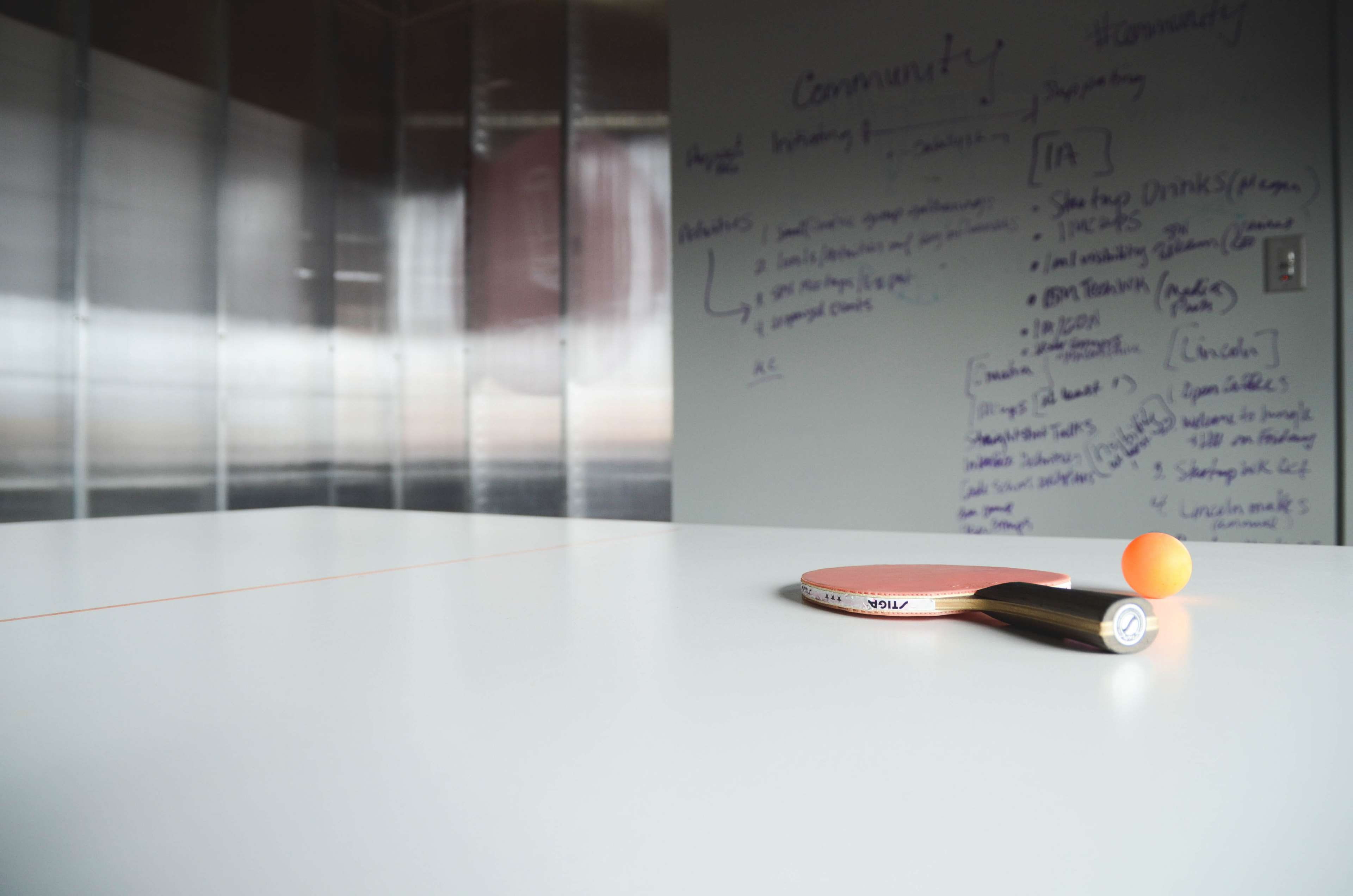 company, no people, architecture, text, shadow, board, corporate business, whiteboard, western script, ping pong, table, day, office, 4K, absence, business, HD Wallpaper
