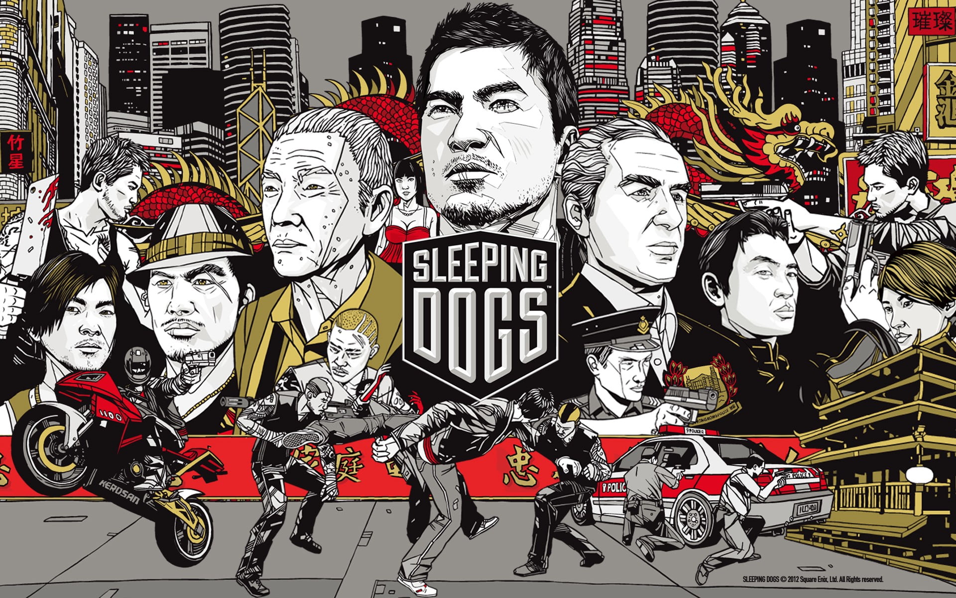 human representation, 1080P, non-western script, indoors, art, choice, text, retail, western script, no people, Sleeping Dogs, creativity, script, dogs, HD Wallpaper