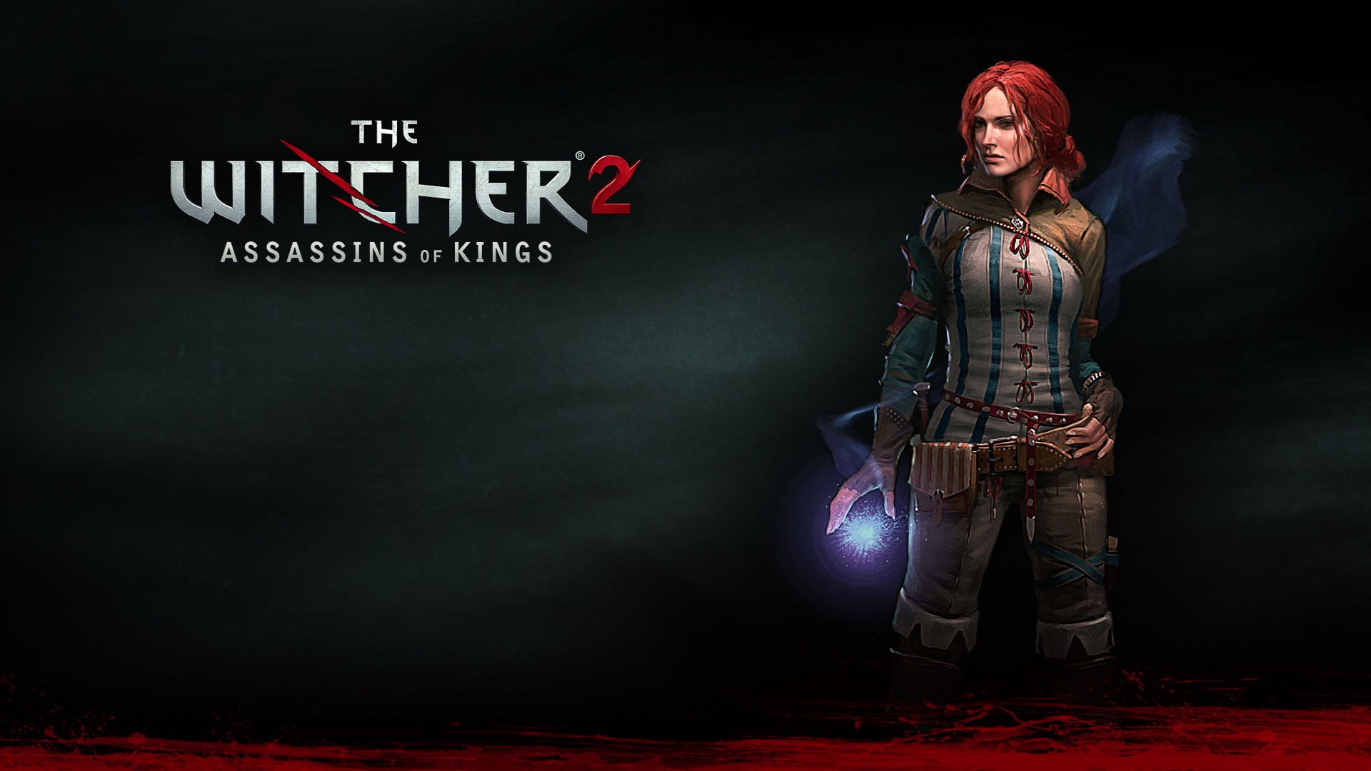 looking at camera, The Witcher 2 Assassins of Kings, stage, music, portrait, red, studio shot, Triss Merigold, night, stage - performance space, performance, HD Wallpaper