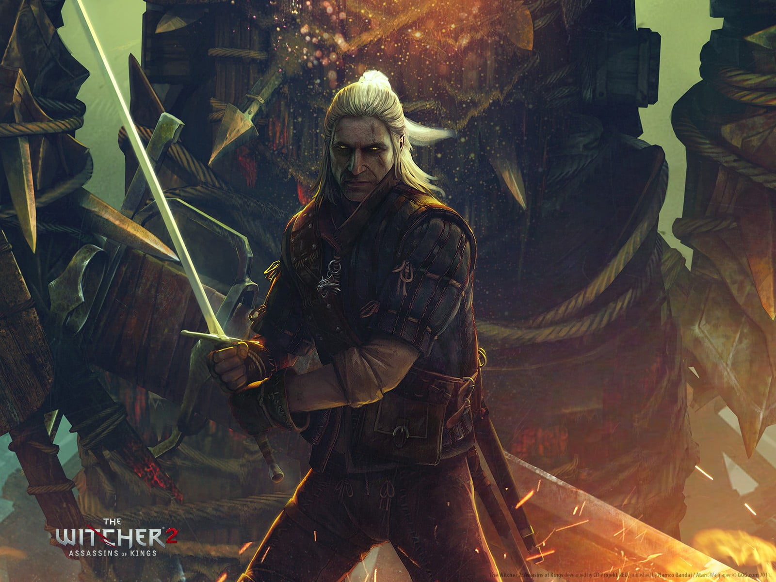 720P, The Witcher 2 Assassins of Kings, digital, video games, standing, front view, clothing, holding, real people, outdoors, The Witcher, witcher, government, HD Wallpaper
