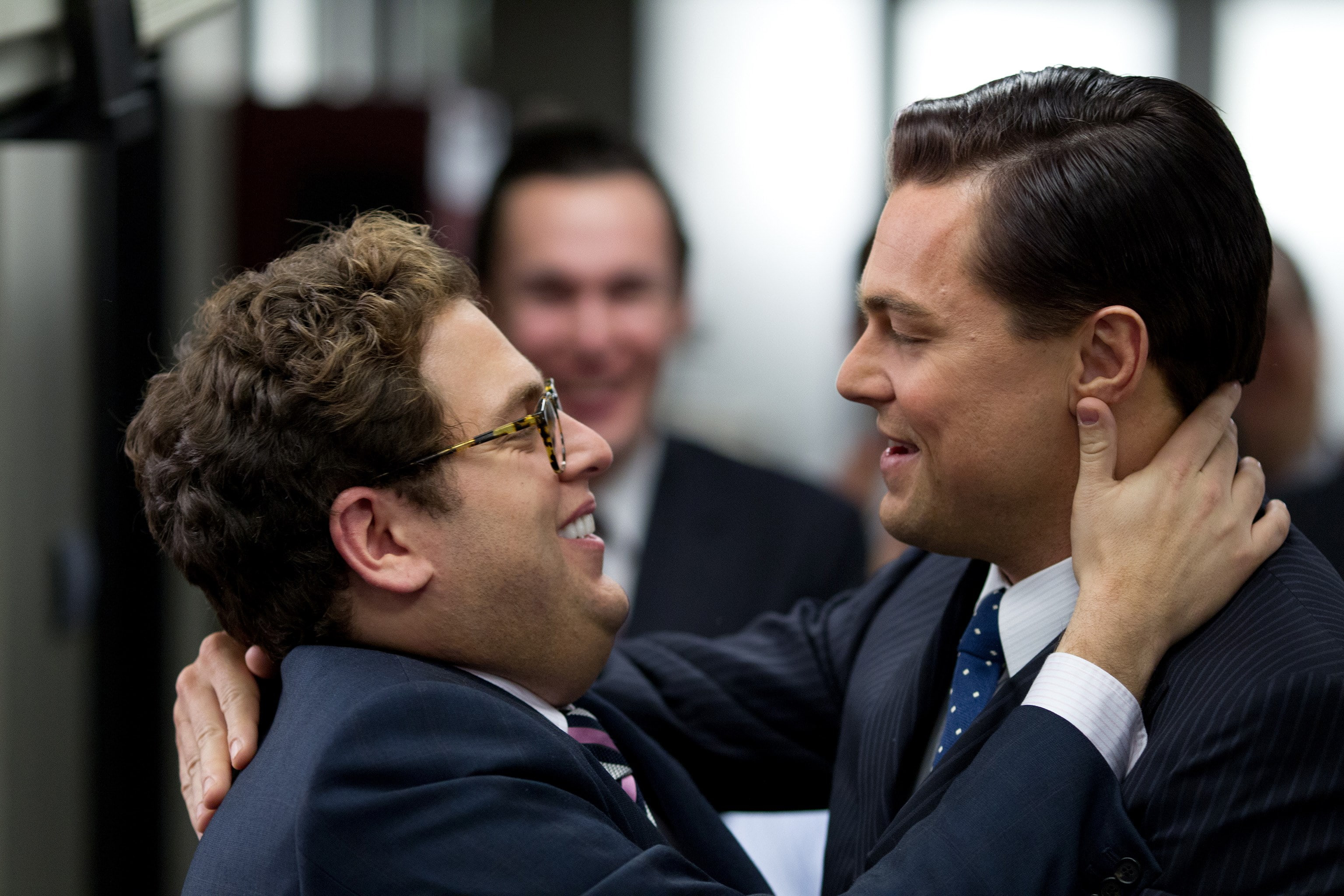 young men, coworker, suit, 2K, businessman, males, business, portrait, smiling, side view, adult, emotion, business person, young adult, men, the wolf of wall street, HD Wallpaper