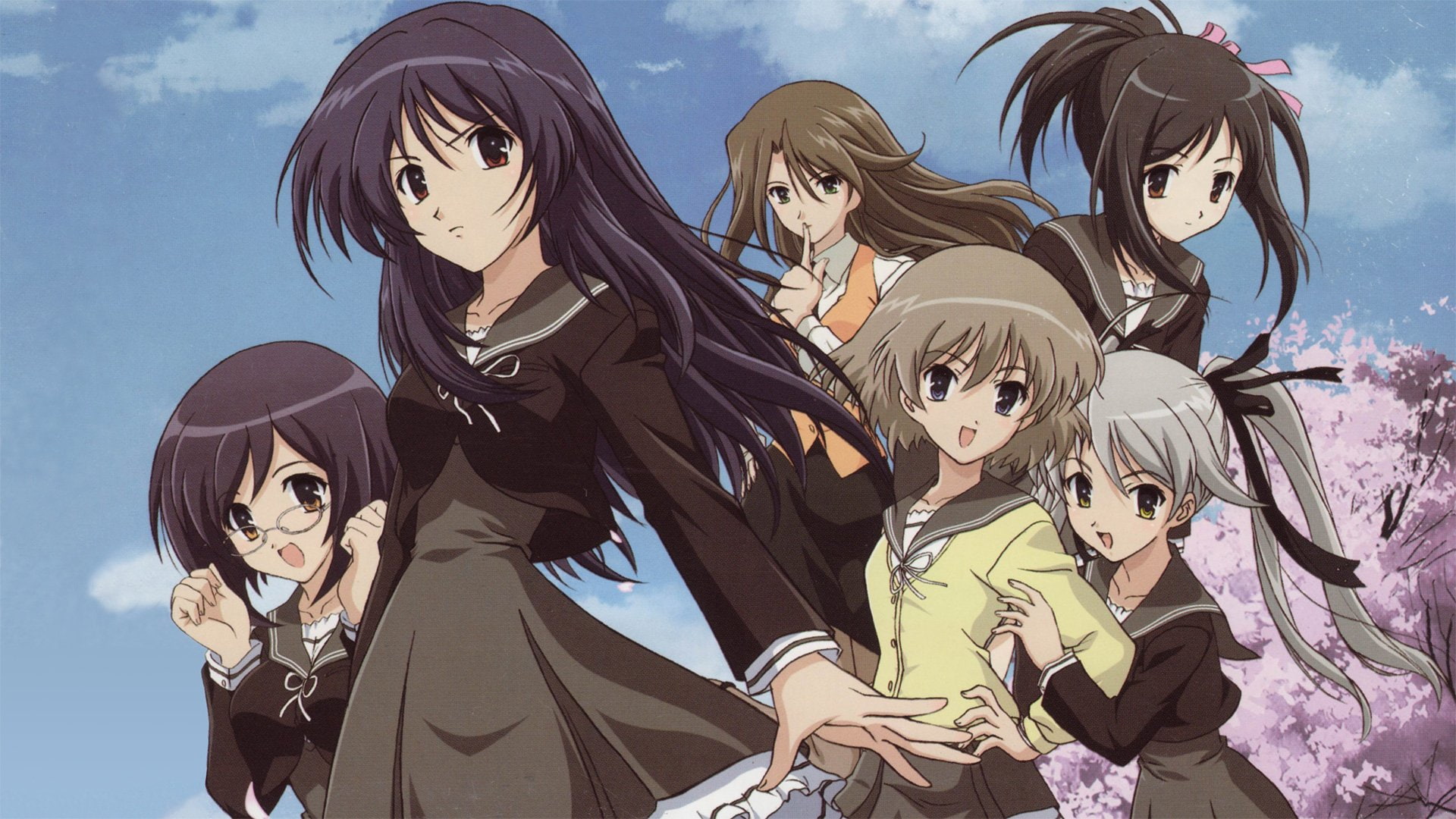 Nanaka Yatsushiro, Yuzuki Fujimura, 1080P, Shuri Wakatsuki, Myself ; Yourself, Anime, Aoi Oribe, Hinako Mochida, Asami Hoshino, HD Wallpaper