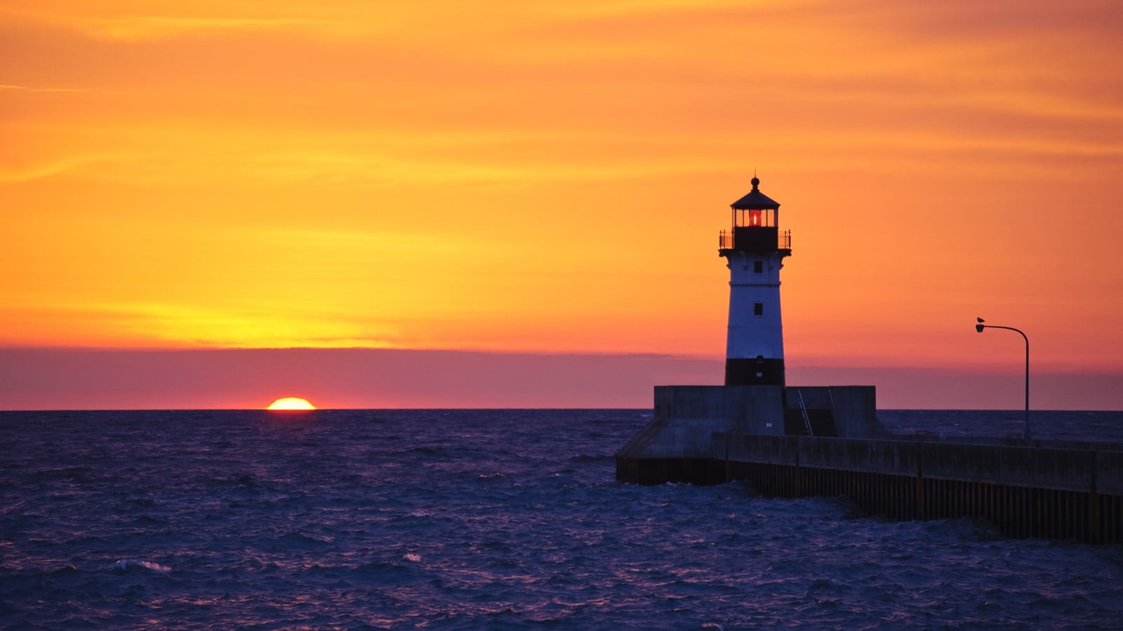 cloud - sky, table, no people, two, brown, tower, nature, scenics - nature, sunset, horizon, building exterior, Duluth, sky, 720P, Minnesota, orange color, HD Wallpaper