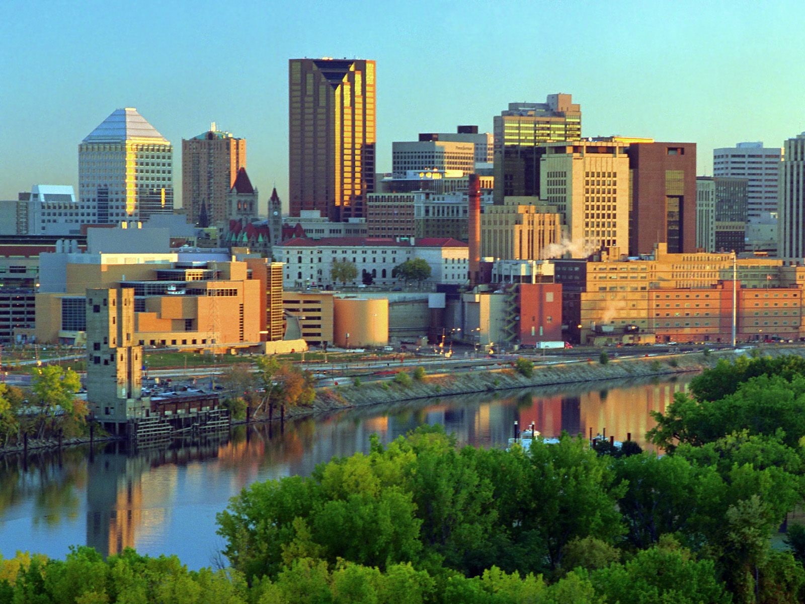 Minnesota, cityscape, 720P, river, city, urban, HD Wallpaper