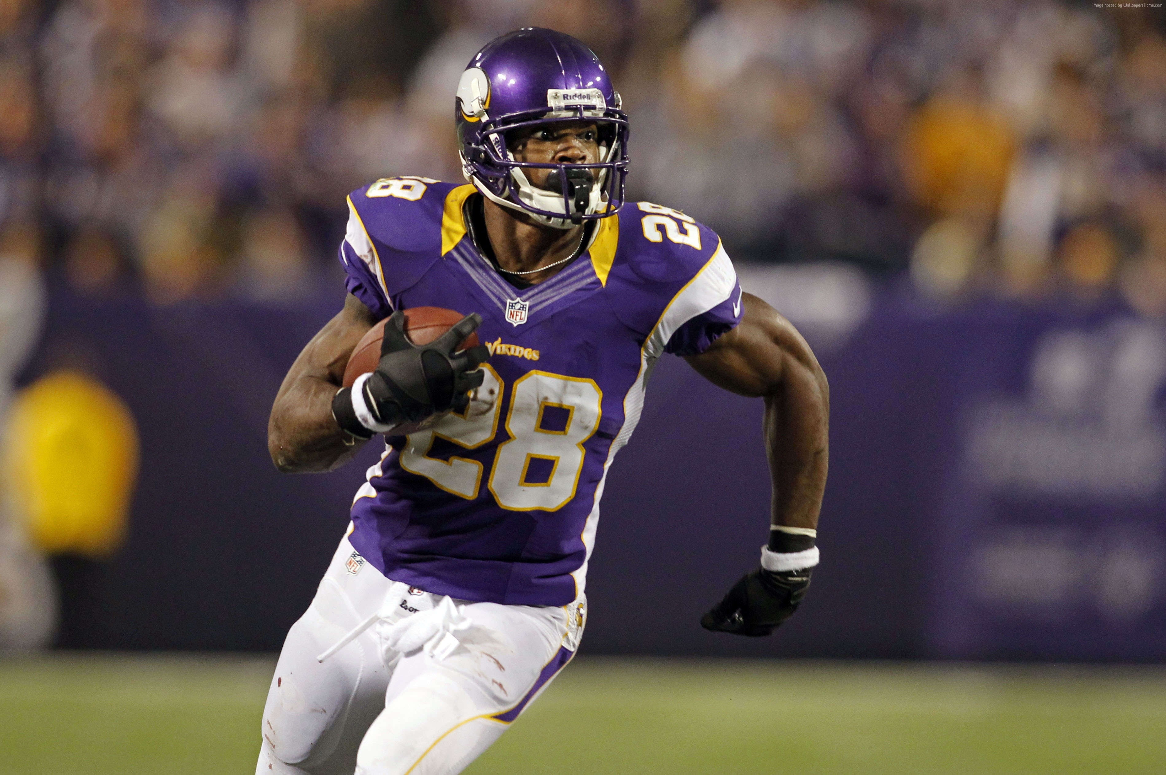 2K, 28, Adrian Peterson, american football, Minnesota Vikings Bar, HD Wallpaper