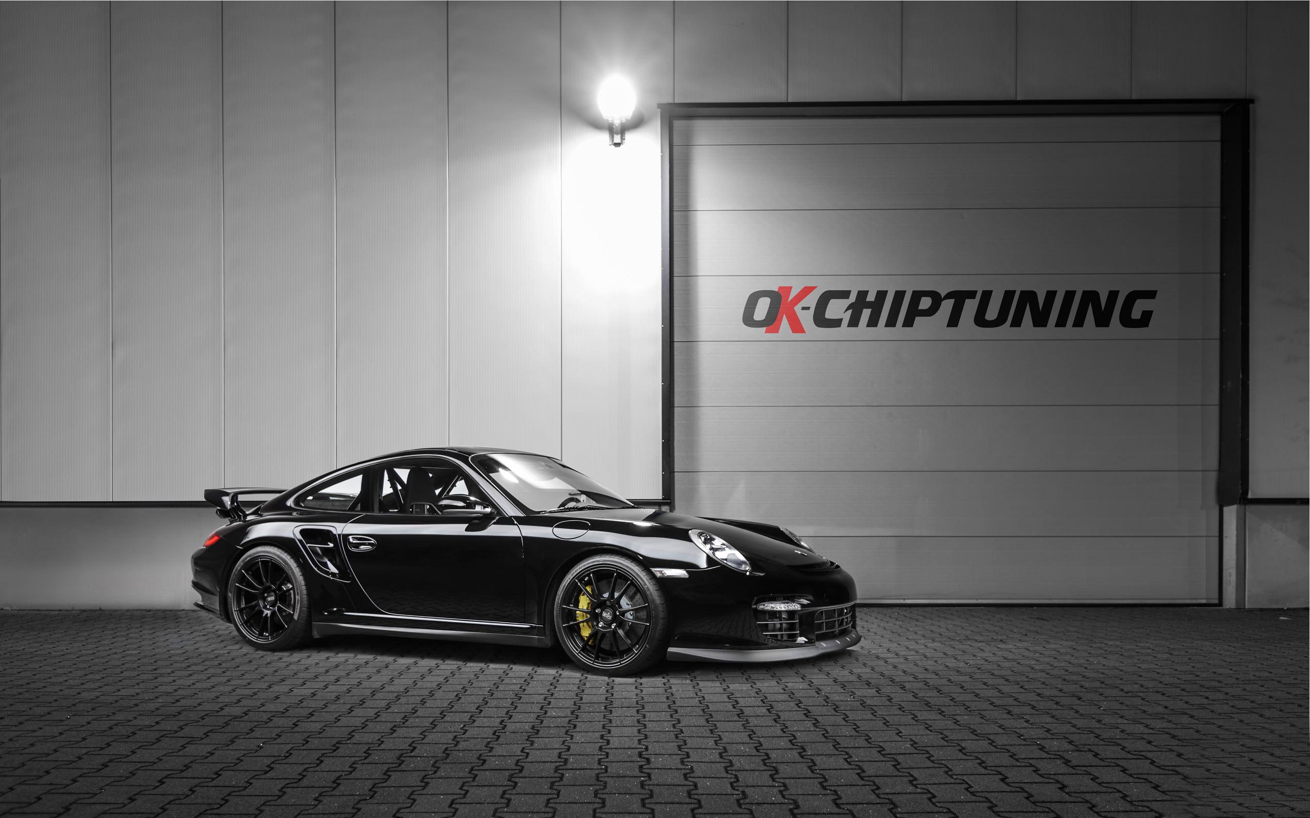chiptuning, 2014, porsche, coupe, ok, black, cars, 2K, tg, HD Wallpaper
