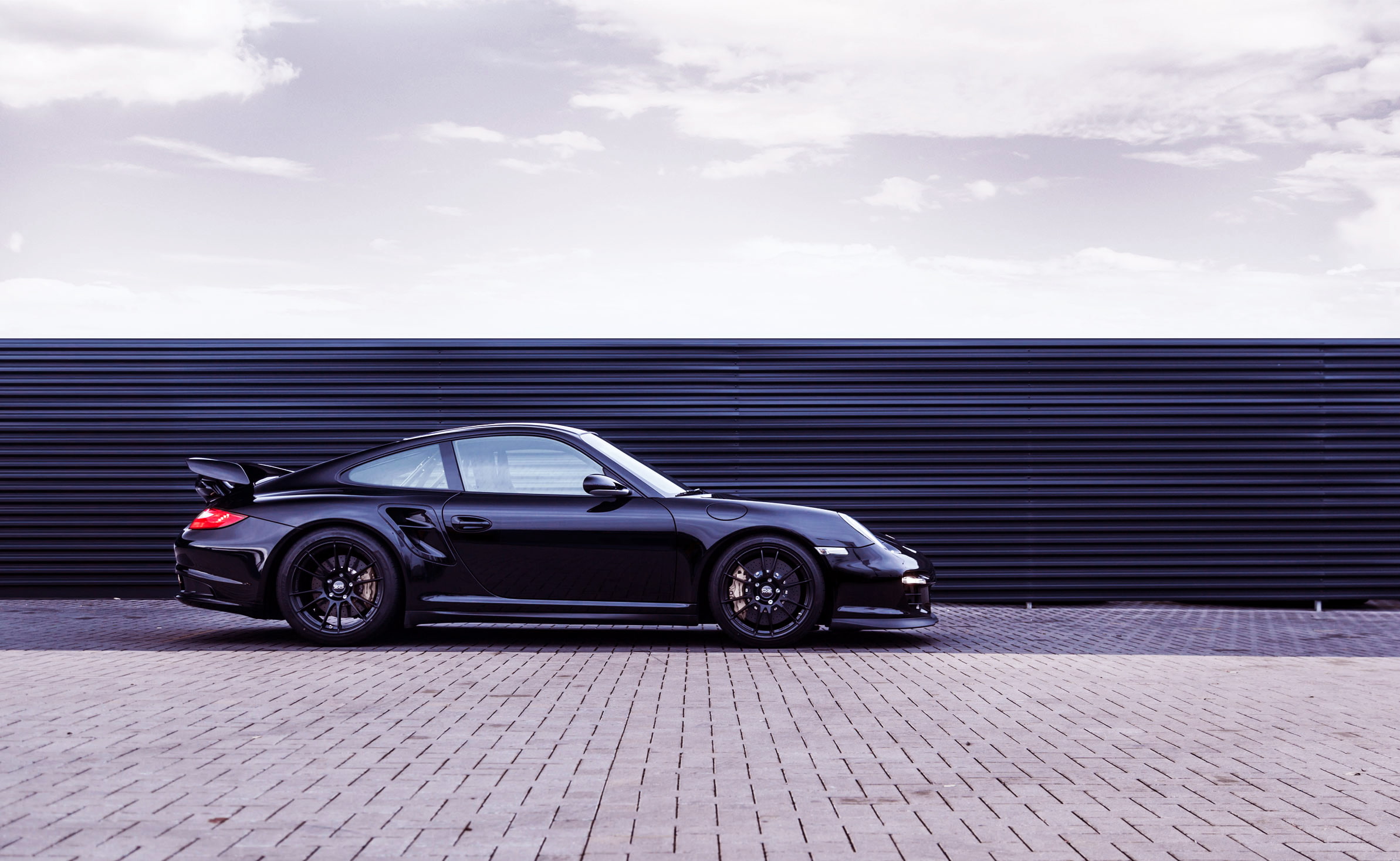 911, GT2, Auto, Machine, Side view, Porsche, OK-Chiptuning, 1080P, Black, Sports car, Day, HD Wallpaper