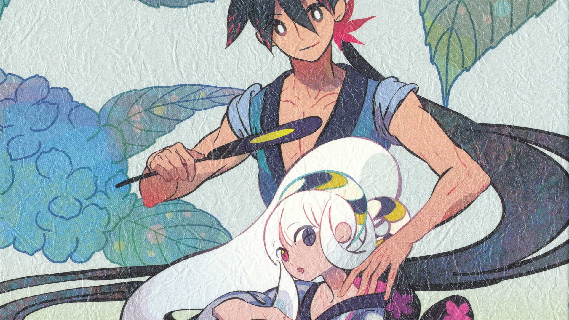 creativity, Katanagatari, anime, mural, people, emotion, Togame, representation, young adult, 1080P, graffiti, anime boys, street art, Yasuri Shichika, HD Wallpaper