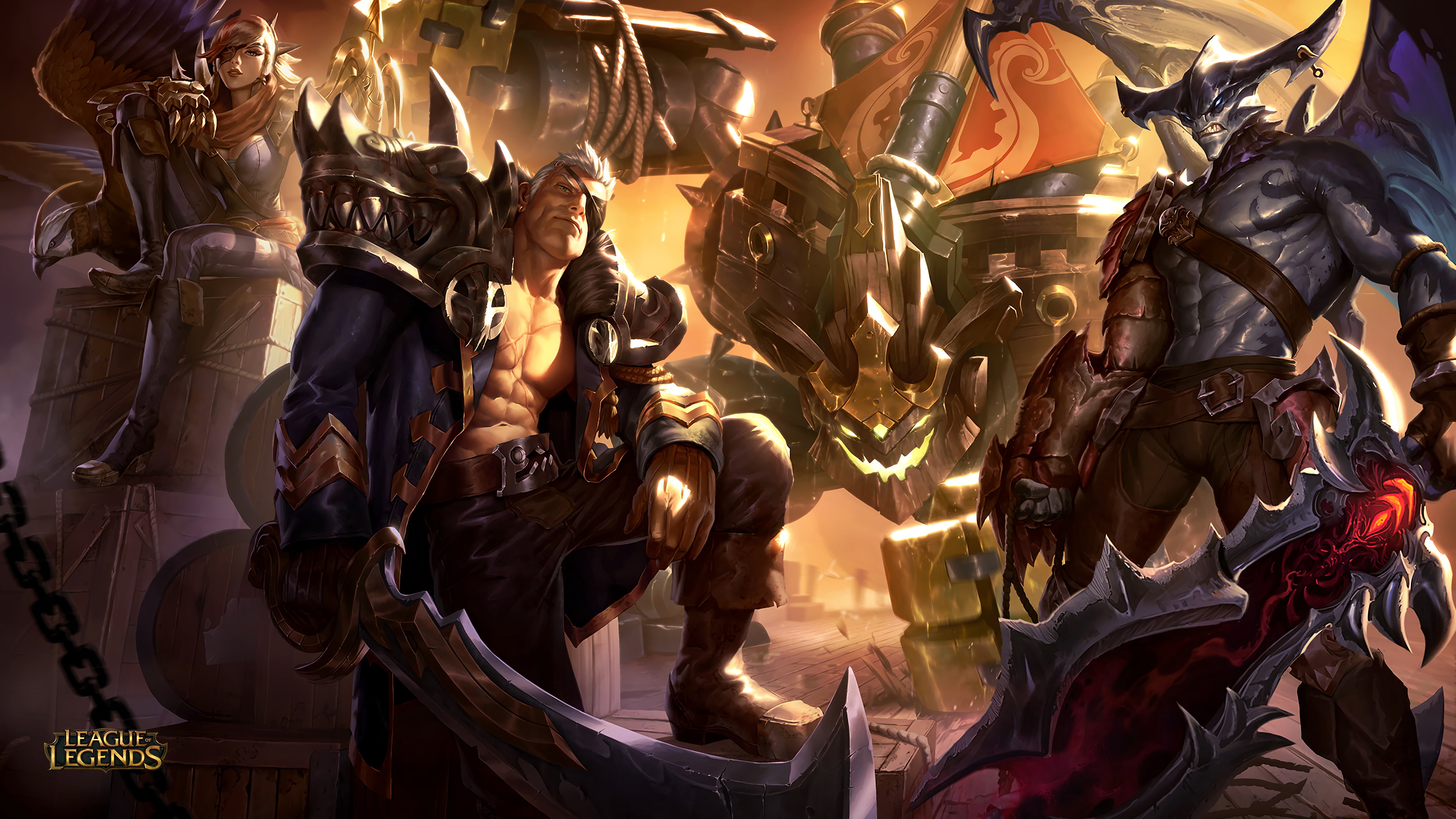 Video Game, Aatrox (League of Legends), Malphite (League of Legends), Garen (League Of Legends), League Of Legends, 4K, Quinn (League Of Legends), HD Wallpaper