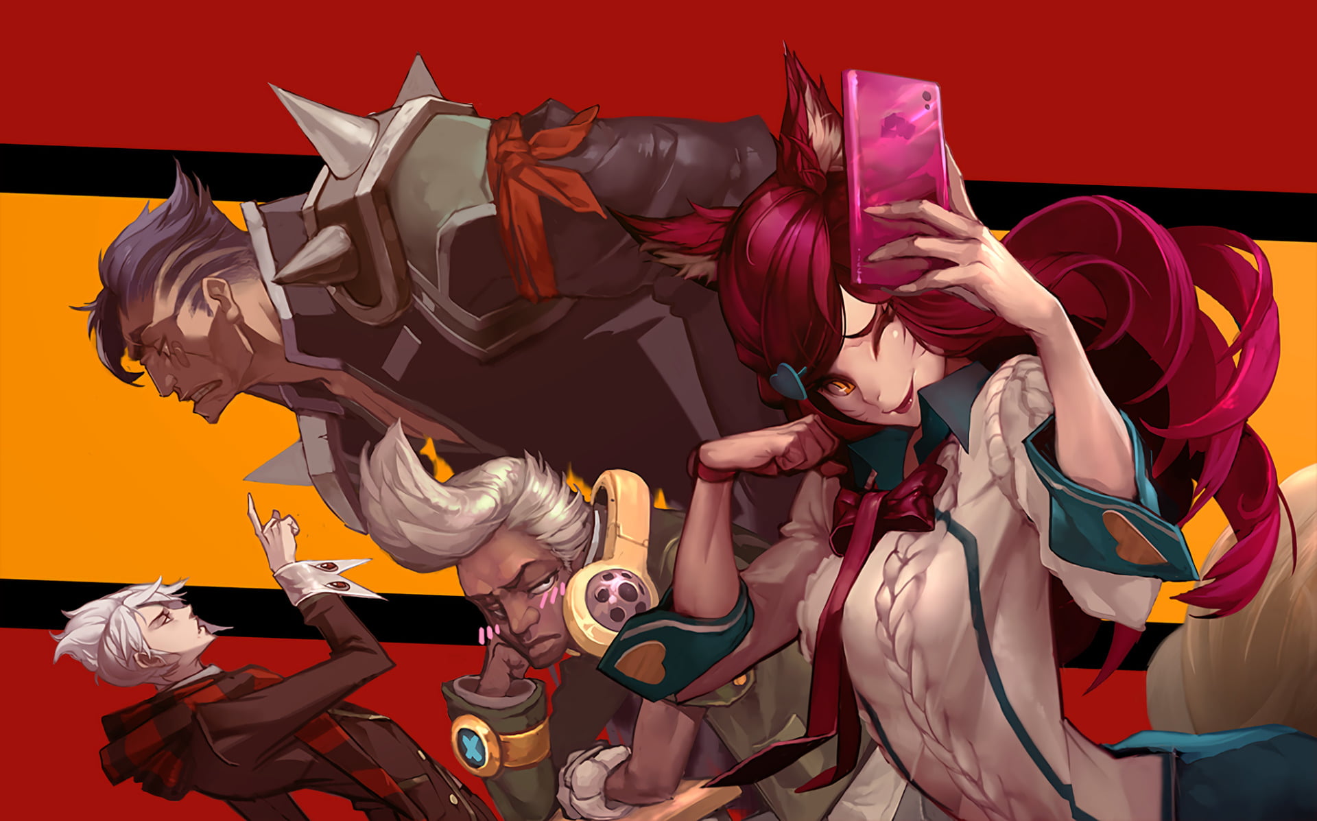 Vladimir (League Of Legends), standing, young adult, League Of Legends, young women, Ahri (League Of Legends), adult, indoors, art and craft, digital composite, HD Wallpaper