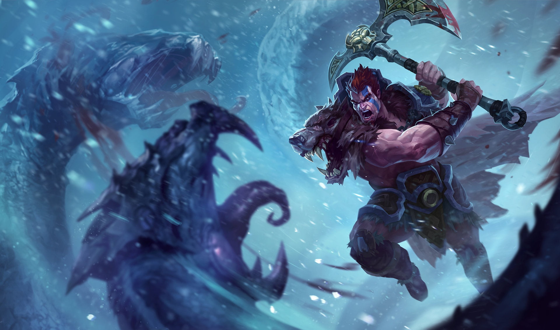 Riot Games, battle, fantasy. the game, 1080P, Joshua Brian Smith, League of Legends, PRT, Woad King Darius, HD Wallpaper