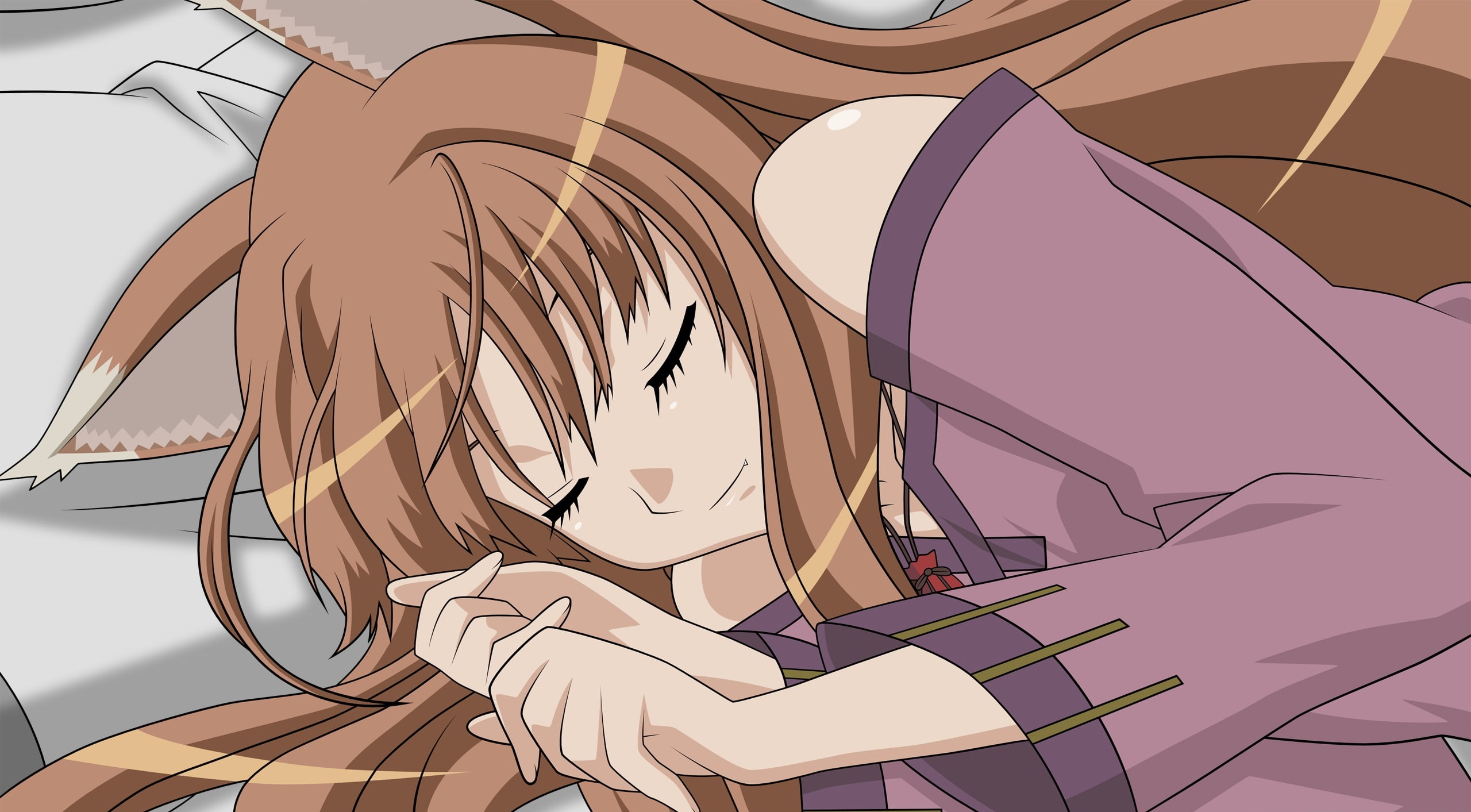 Wolf, Spice, Anime, Artistic, 2K, Horo, iv, HD Wallpaper