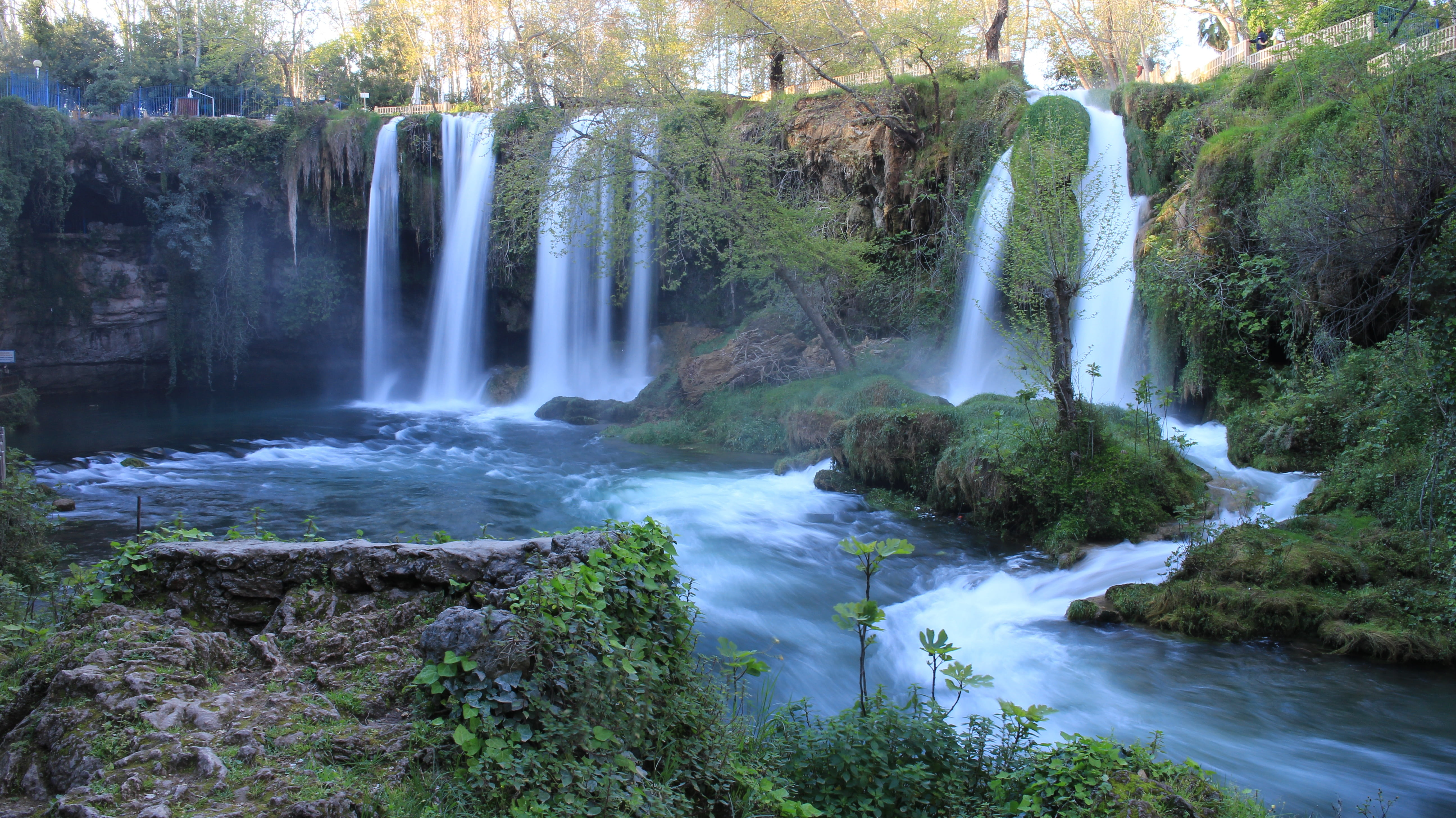land, non-urban scene, landscape, flowing water, nature, splash, waterfalls, tourism, flowing, duden waterfall, power in nature, cascading, no people, tree, HD Wallpaper