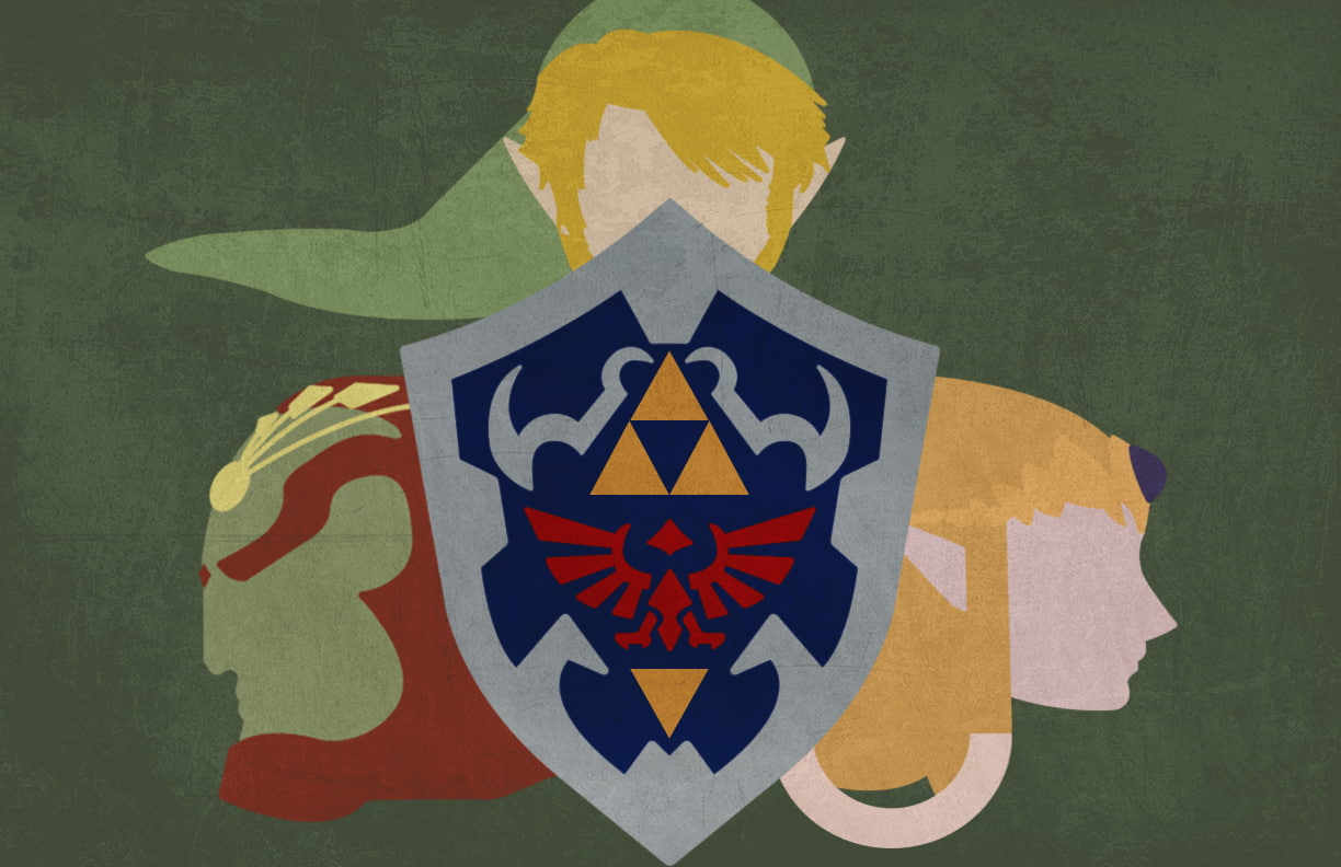 Link, The Legend of Zelda: Twilight Princess, Ganondorf, The Legend of Zelda, Hylian Shield, Triforce, video games, vector, 480P, Princess Zelda, artwork, HD Wallpaper