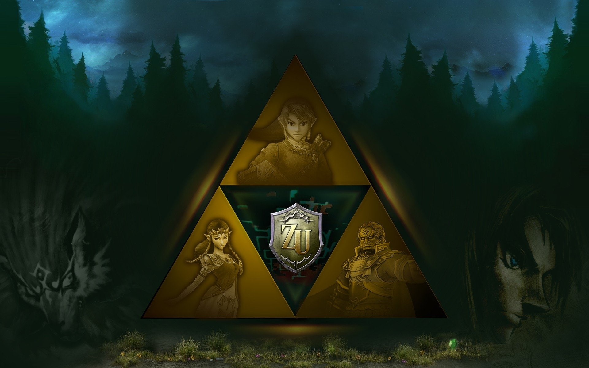 Link, Triforce, Zelda, Wolf Link, 1080P, The Legend Of Zelda: Twilight Princess, Ganondorf, HD Wallpaper